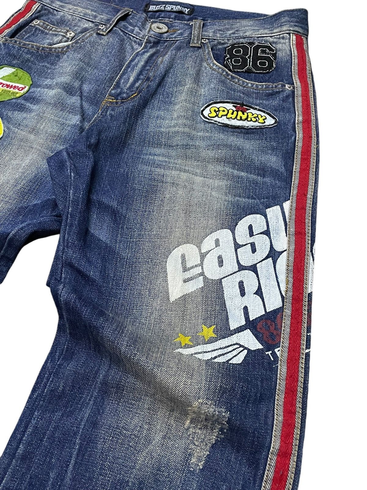 Hysteric Glamour × Shellac Buzz Spunky Japan Archive Surfer Patched Loose Jeans Size US 30 / EU 46 - 12 Thumbnail