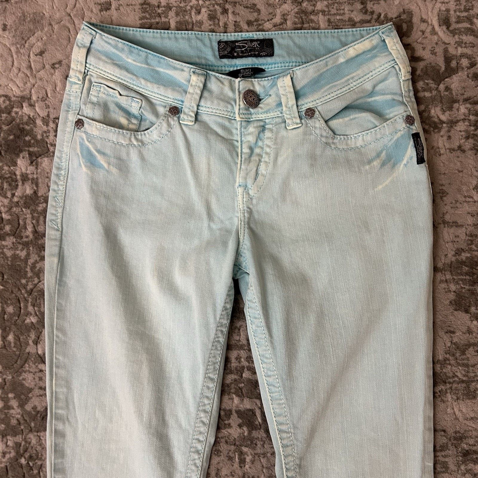 Silver Jeans Co. Silver Suki Skinny Jeans Women's W27/L31 Light Blue Wash Size 27" / US 4 / IT 40 - 3 Thumbnail