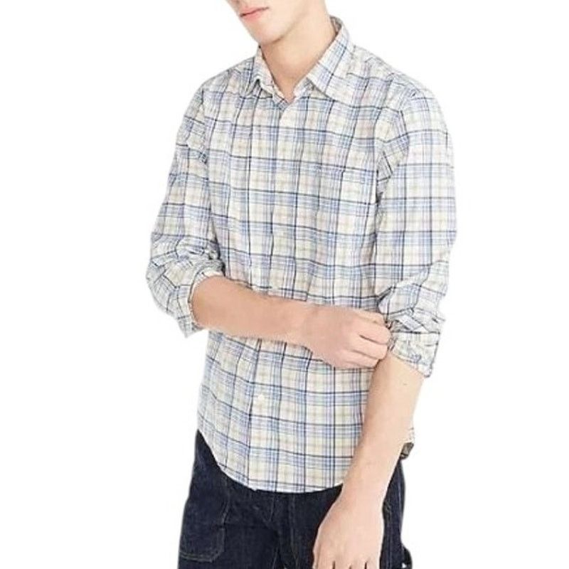 J.Crew J. Crew Secret Wash Shirt Stretch Plaid Check L/S Men XL Size US XL / EU 56 / 4 - 1 Thumbnail