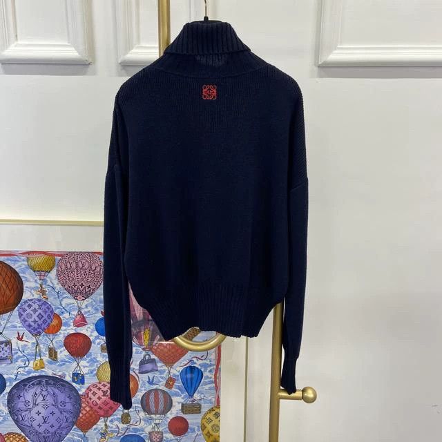 Loewe loewe Navy blue turtleneck sweater 2506-Nextarrow Size US M / EU 48-50 / 2 - 1 Thumbnail