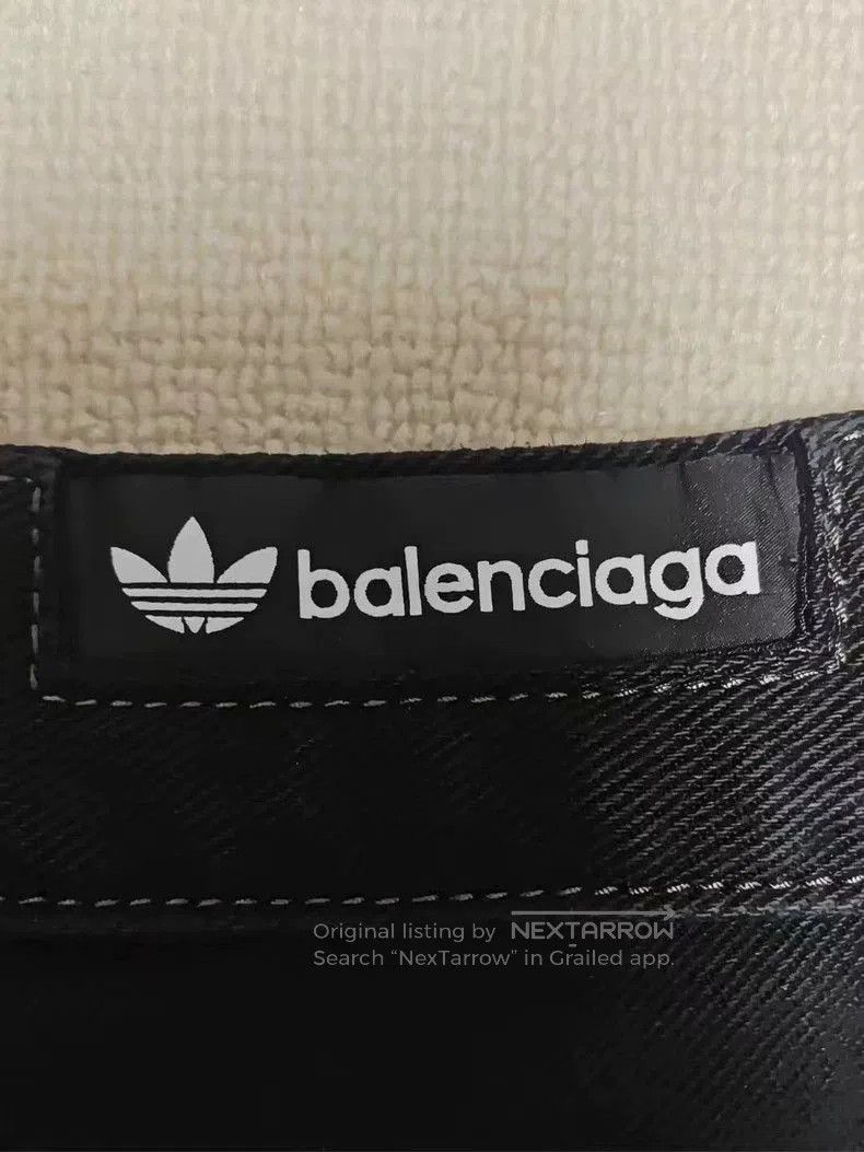 Balenciaga Balenciaga Adidas Distressed Black Shorts . Size US 32 / EU 48 - 3 Thumbnail
