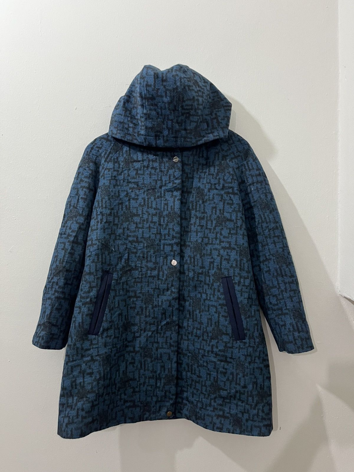 Japanese Brand 💥Rare💥 The East Shop WOOL Fullprinted Monogram Long Coats Size M / US 6-8 / IT 42-44 - 2 Thumbnail