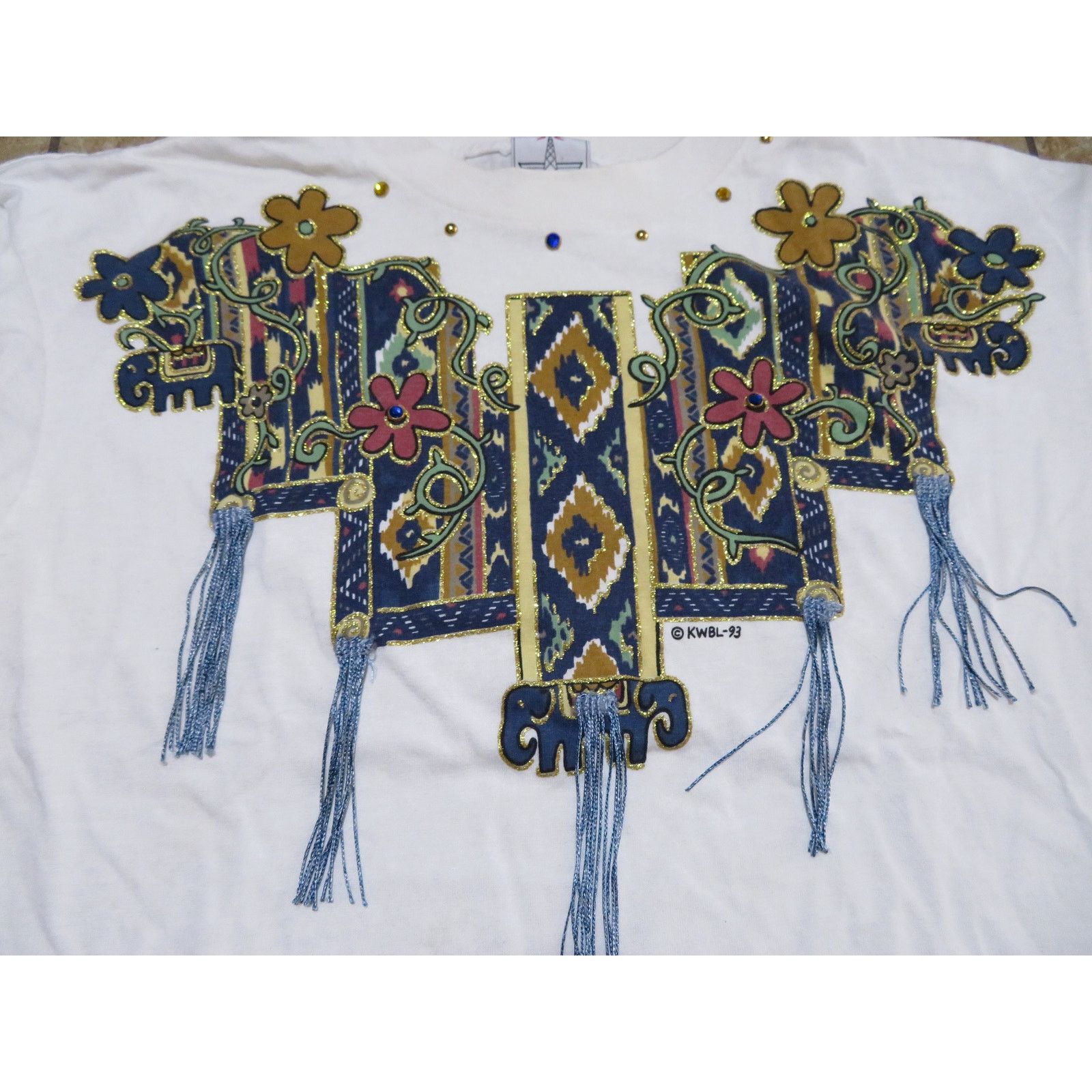 Other Womens Embellished Southwestern Design T-Shirt Sz XL 90s Size US XL / EU 56 / 4 - 4 Thumbnail