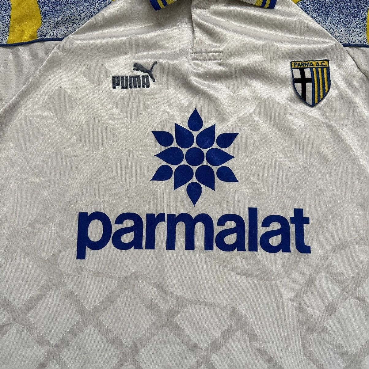 Puma 1995/97 Puma Parma AC Home Soccer Jersey/Shirt Size US XL / EU 56 / 4 - 5 Thumbnail
