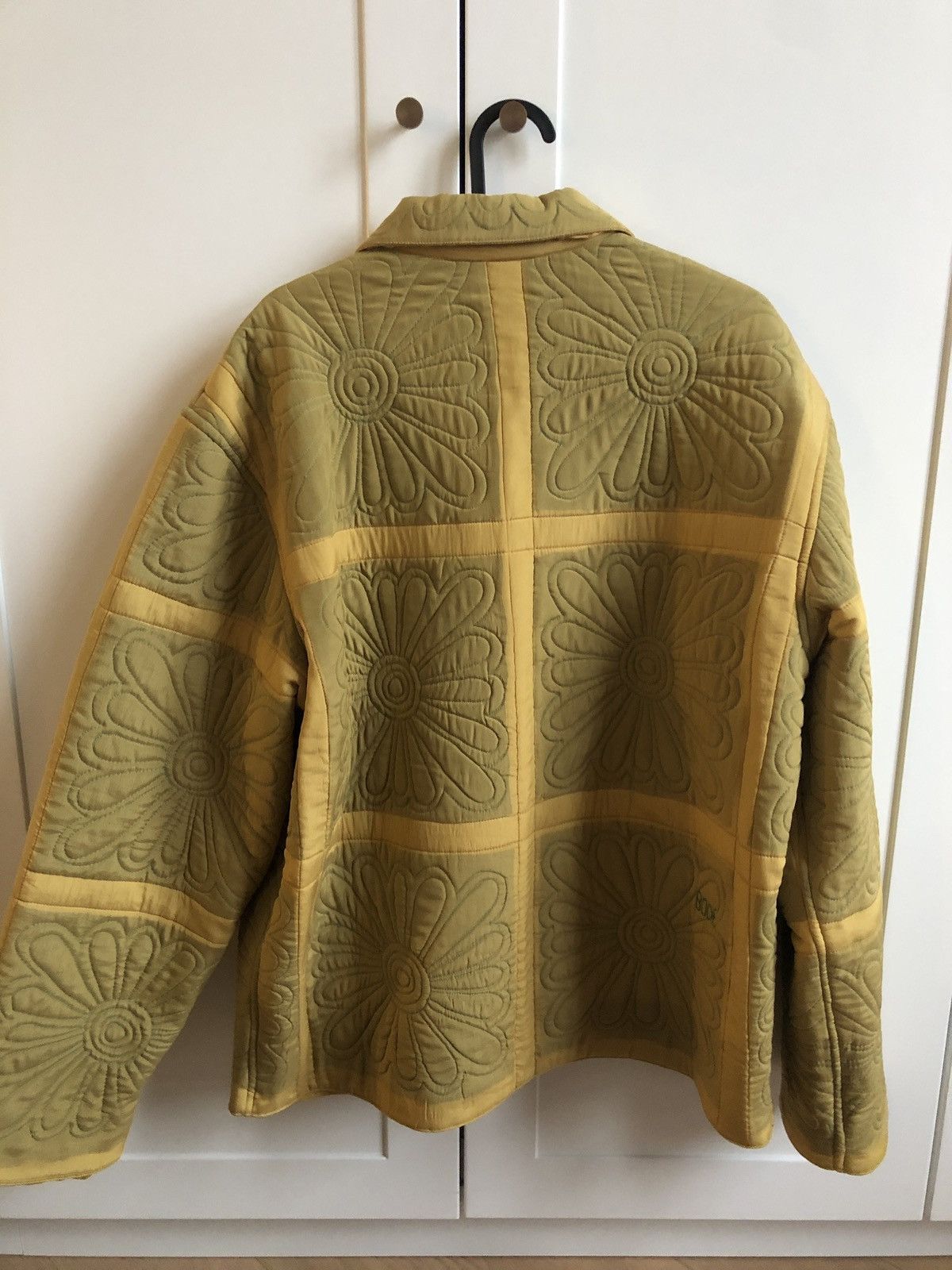 Bode Botanic Shadow quilt jacket M/L yellow green new with tags Size US L / EU 52-54 / 3 - 2 Thumbnail