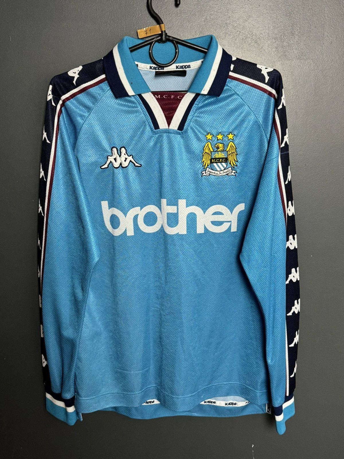 Kappa Manchester City 97/99 Home Football Long Sleeve Jersey Size US S / EU 44-46 / 1 - 1 Thumbnail