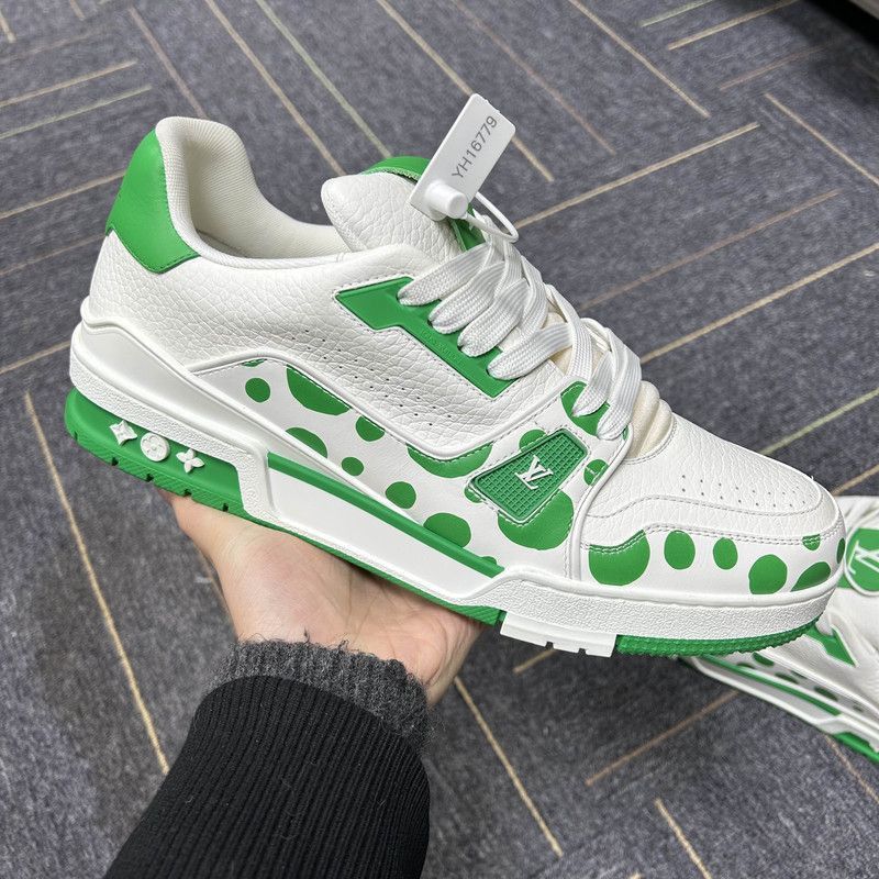 Louis Vuitton Yayoi Kusama x Louis Vuitton Trainers in White Green -2508 Size US 8.5 / EU 41-42 - 7 Thumbnail