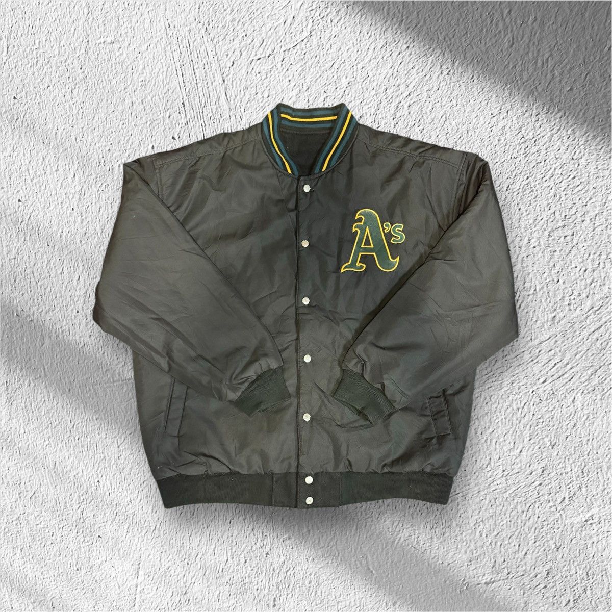 JH Design Oakland Athletics JH Designs Reversible Varsity Jacket Size US XXL / EU 58 / 5 - 5 Thumbnail