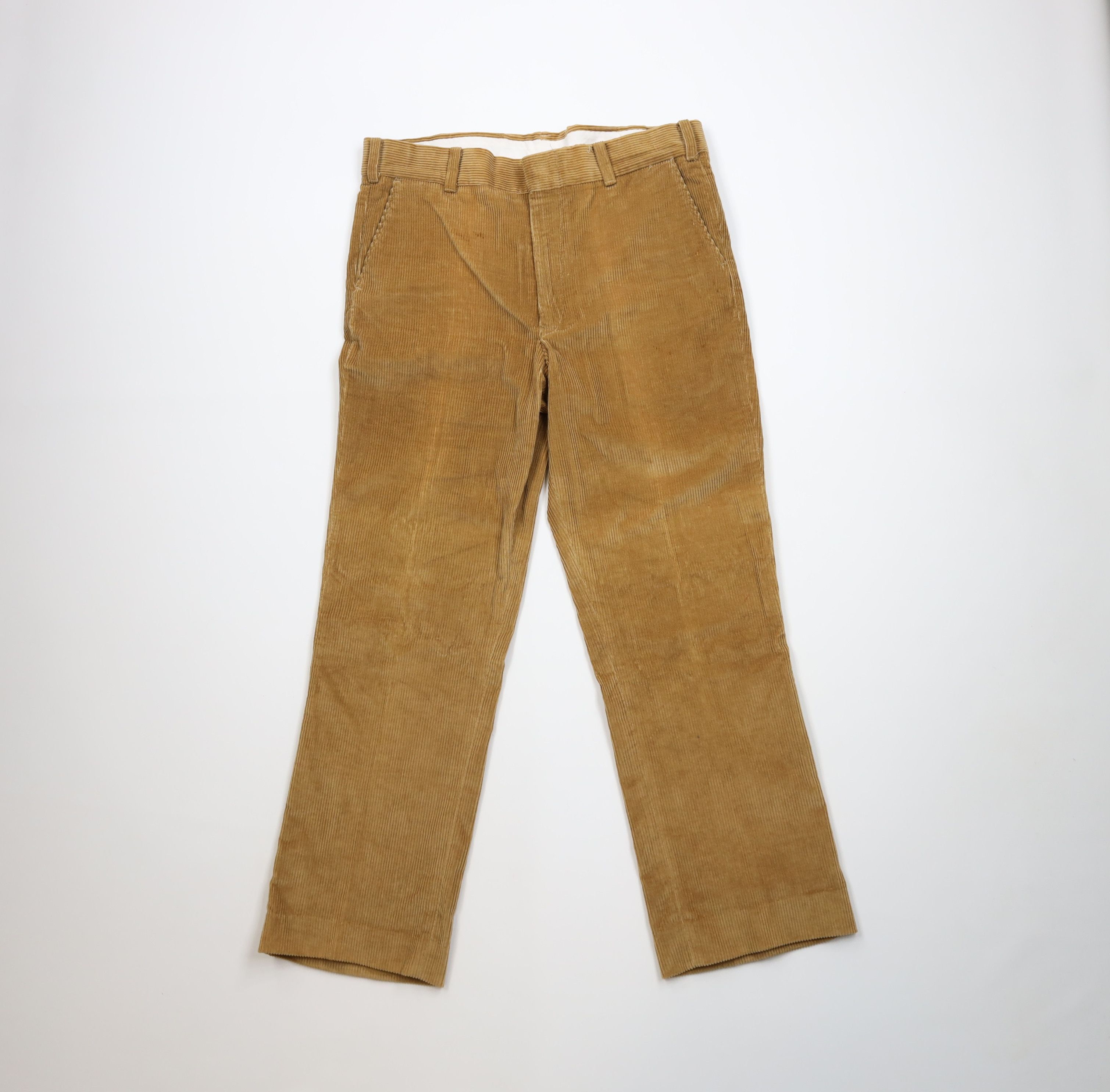 Vintage Vintage 70s Streetwear Wide Leg Corduroy Chino Pants USA Size US 36 / EU 52 - 1 Thumbnail