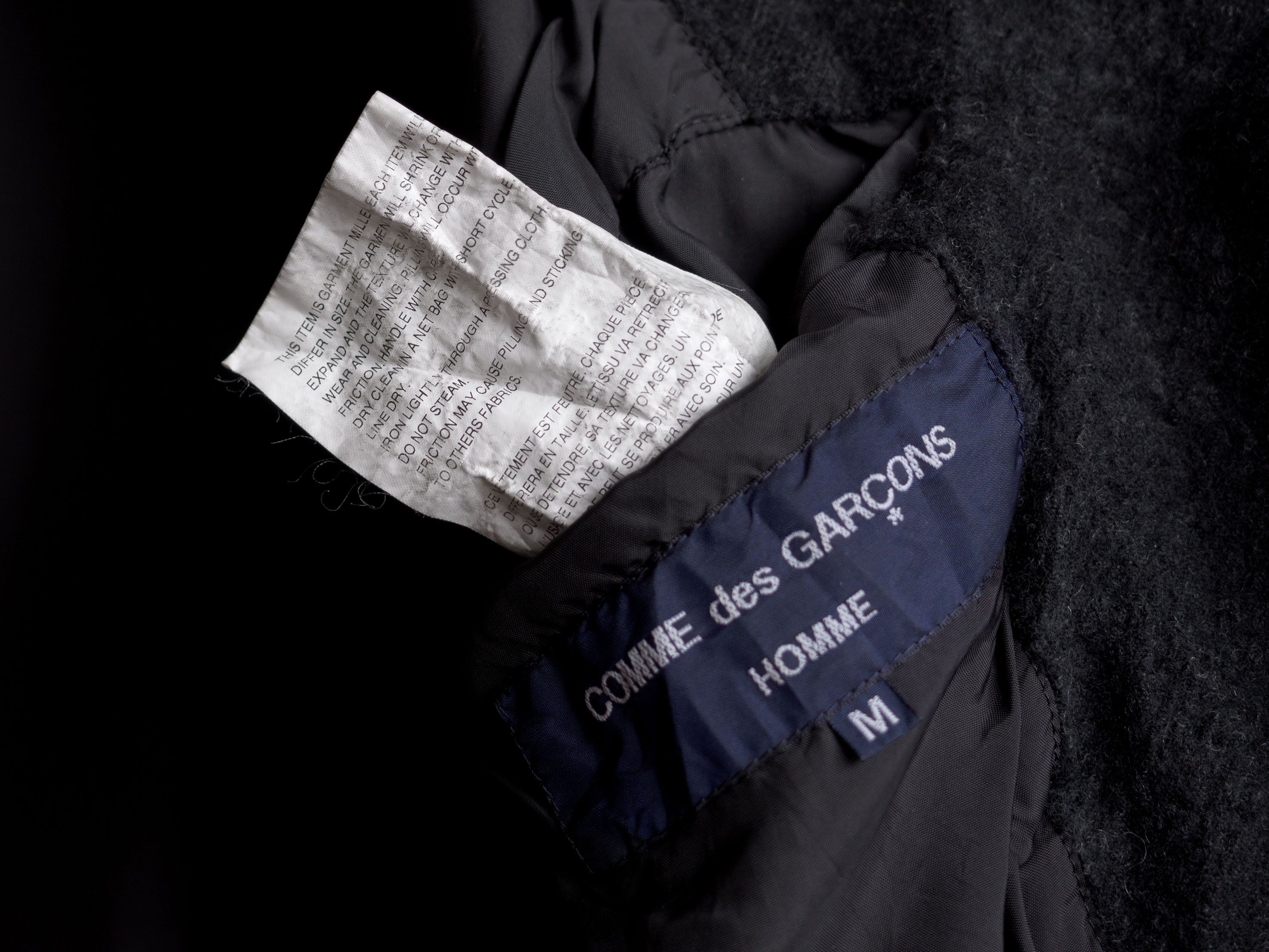 Comme des Garcons Homme AW2004 COMME des GARÇONS HOMME BOILED WOOL JACKET Size US M / EU 48-50 / 2 - 10 Thumbnail