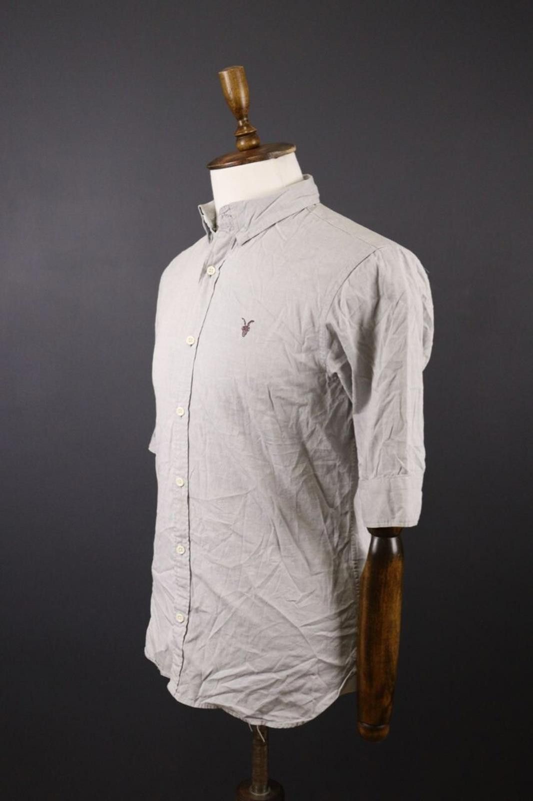 Allsaints AllSaints Gray Short Sleeve Button Down Shirt Size S Size US S / EU 44-46 / 1 - 4 Thumbnail