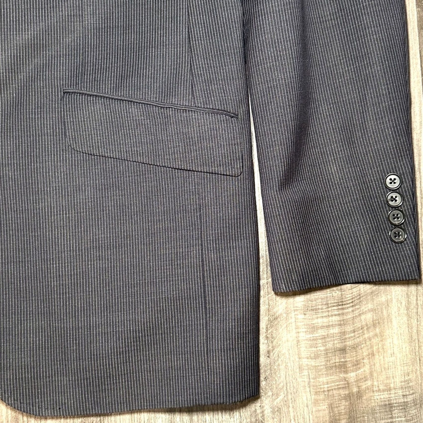 Ted Baker Ted Baker London Endurance Jones Pinstripe Sport Coat - 42 Men Regular Wool Black Stripes Sport Coat Mens 42 Size US XS / EU 42 / 0 - 5 Thumbnail