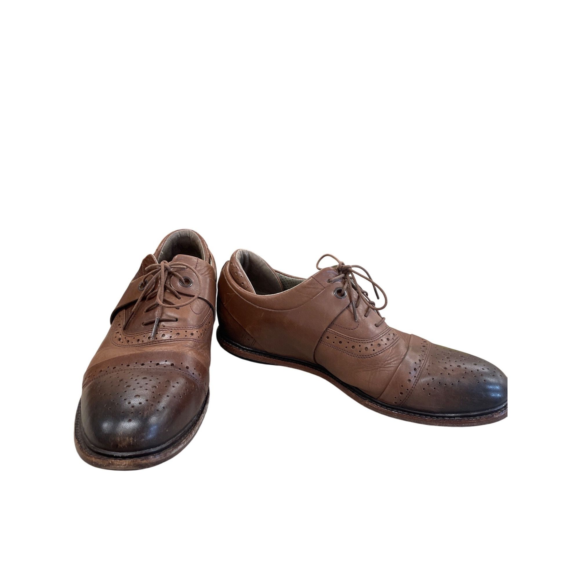TSUBO Tsubo Mens Brown Leather Cap Toe Oxford Dress Shoes Size 12 Size US 12 / EU 45 - 1 Thumbnail