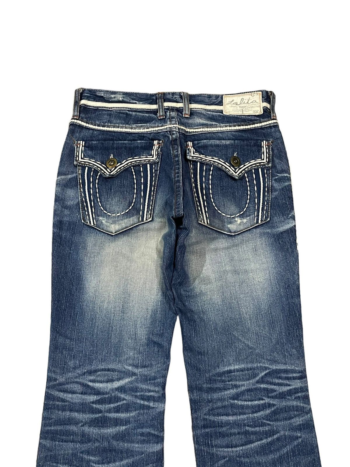 Vtg Y2K Japanese Strong Distinctive Stitch Style Flare Jeans