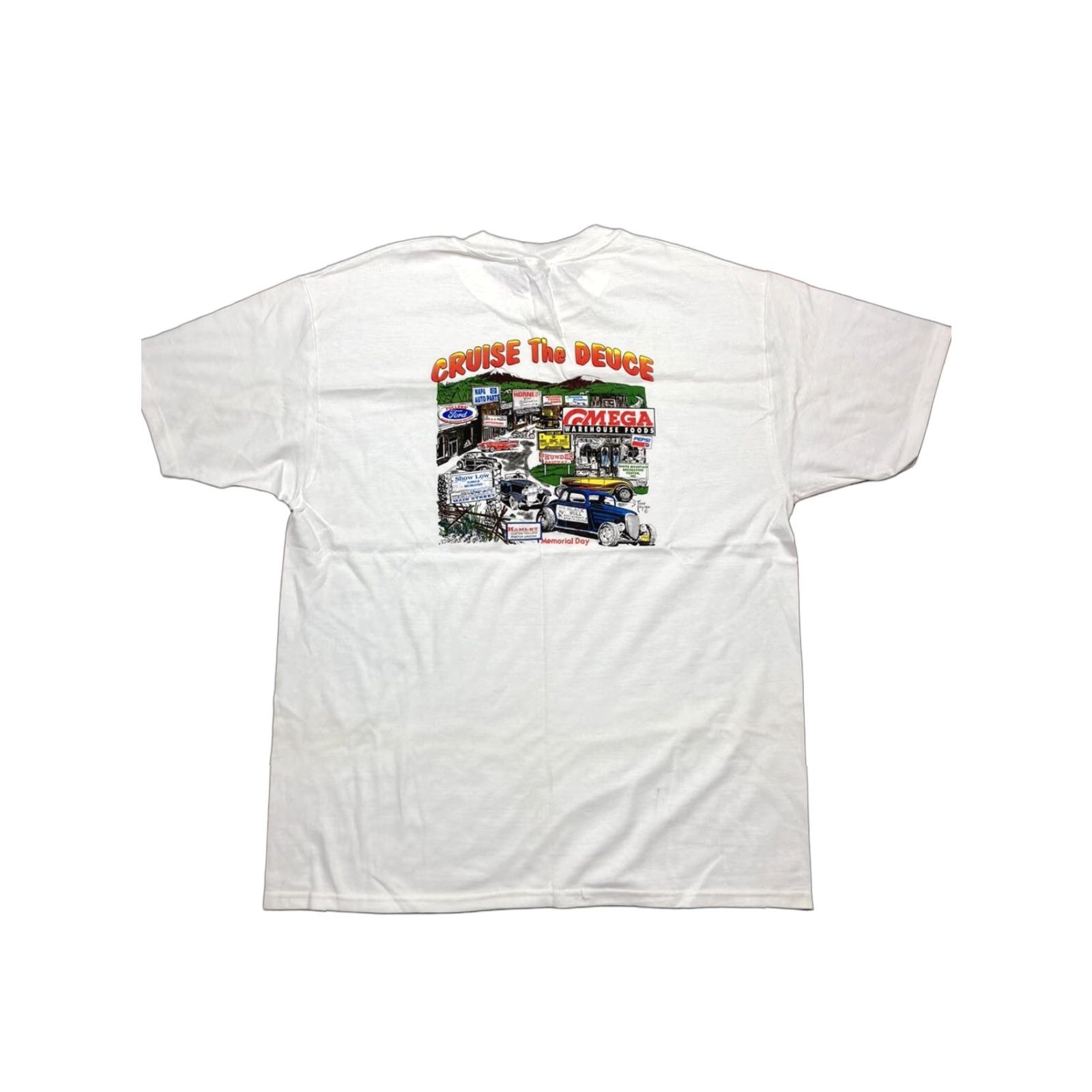 Vintage VINTAGE AriZona Shirt Classic Men XL White Steve Taylor Cars Hot Rod Cruise the Deuce T-Shirt Size US XL / EU 56 / 4 - 1 Thumbnail