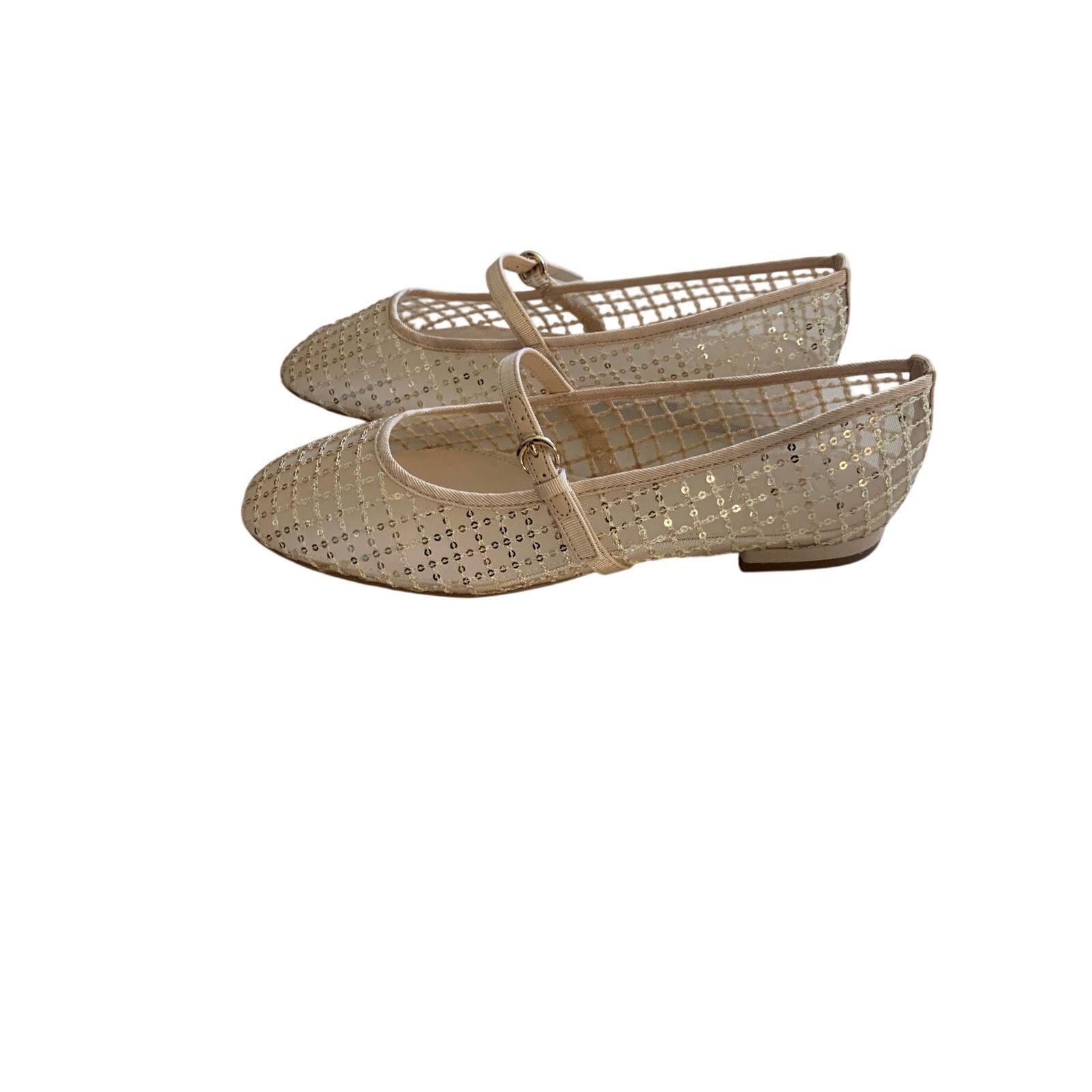 J.Crew NWT J.Crew Gold Sequin Mary Jane Ballet Flats Size US 10.5 / IT 40.5 - 4 Thumbnail