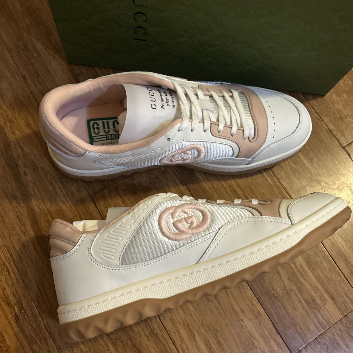 Gucci Gucci MAC80 Low Top Leather Skateboard Sneakers Size US 10.5 / IT 40.5 - 4 Thumbnail