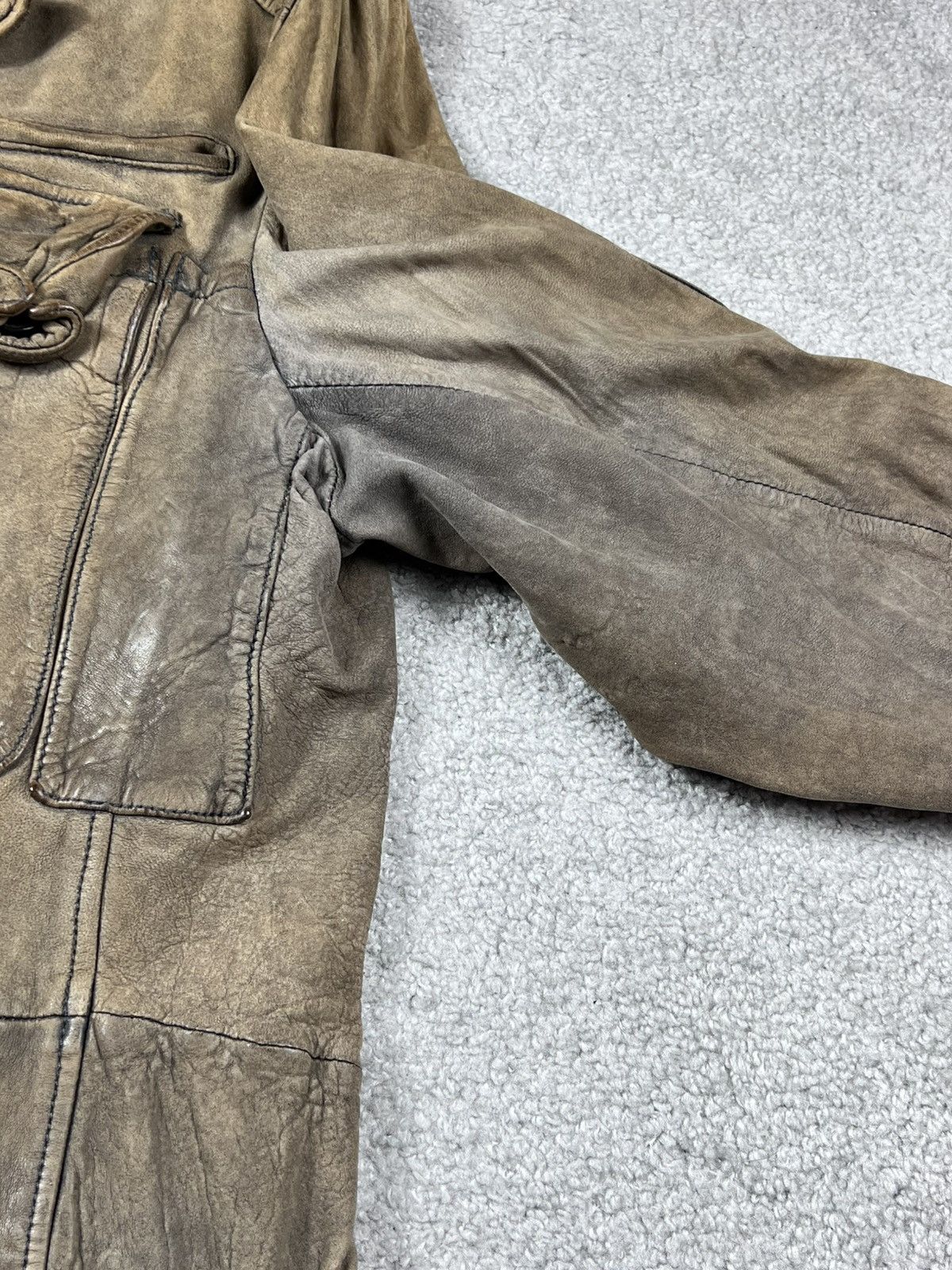 Dolce & Gabbana Dolce & Gabbana Cargo Leather Brown Coat Multipocket Size M Size US M / EU 48-50 / 2 - 5 Thumbnail