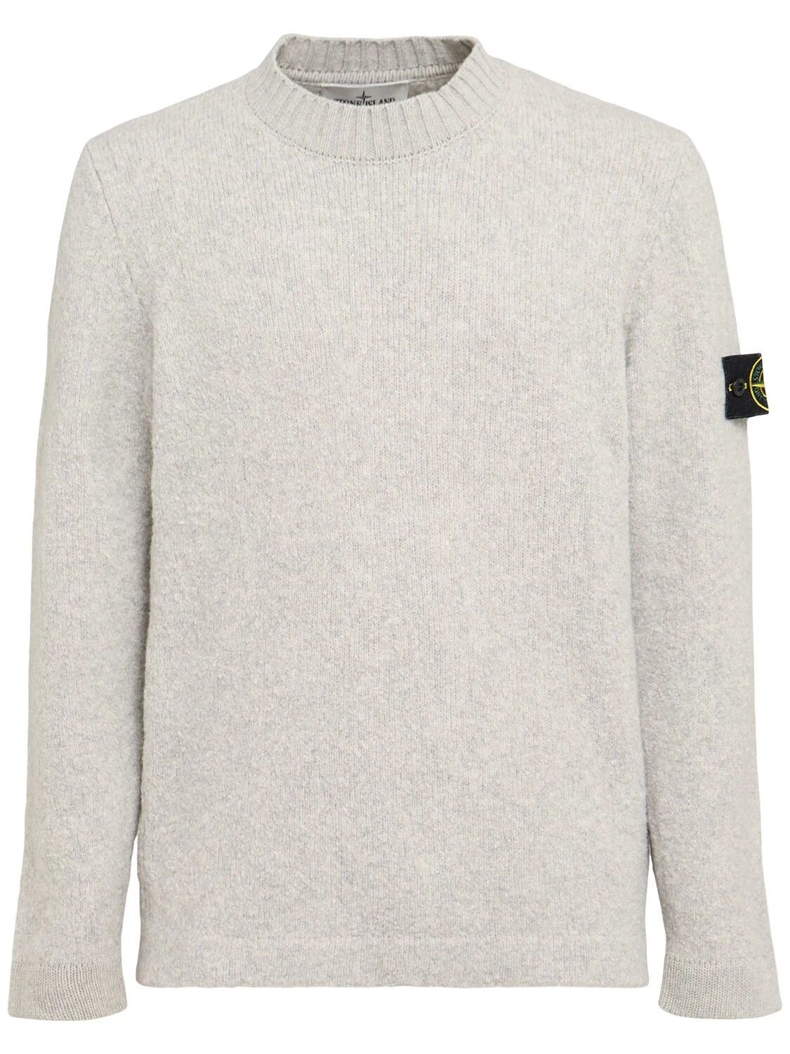 STONE ISLAND Gray Wool Sweater New & Authentic