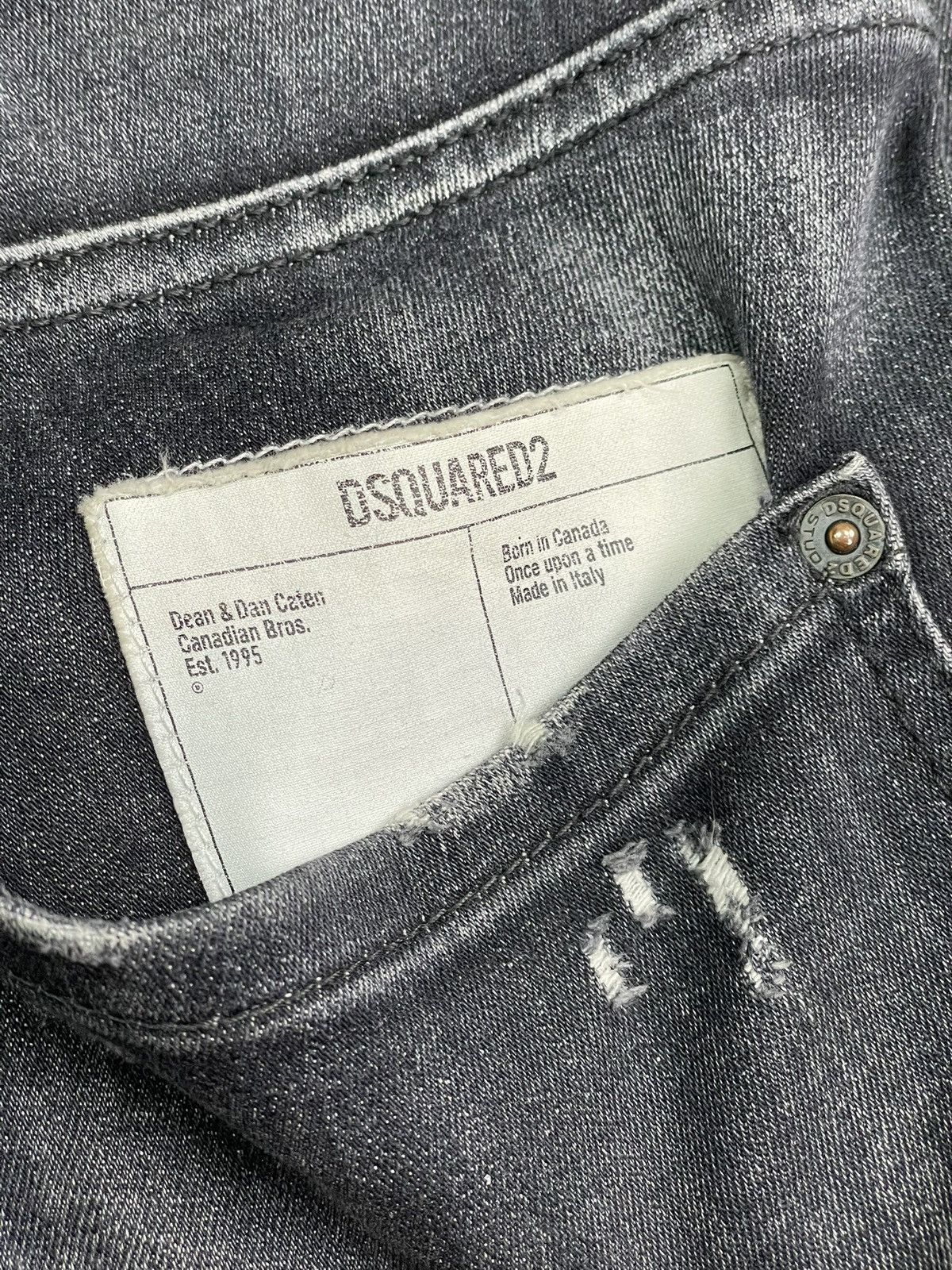 Dsquared2 Dsquared2 Stretch Jeans Distressed Black Pants Size US 34 / EU 50 - 12 Thumbnail