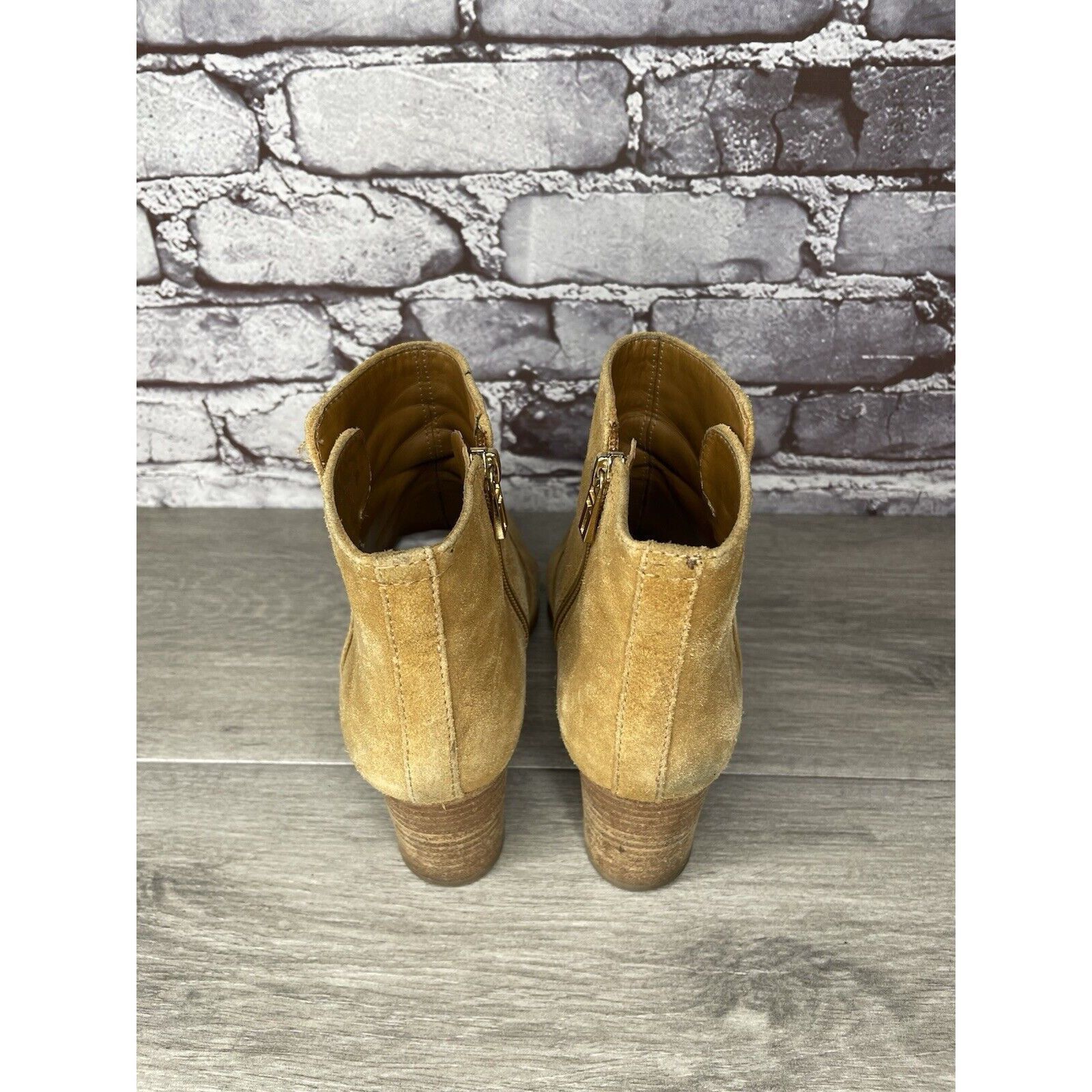 Tory Burch Tory Burch Tan Suede Leather Side Zipper High Heel Booties W Size US 7.5 / IT 37.5 - 5 Thumbnail