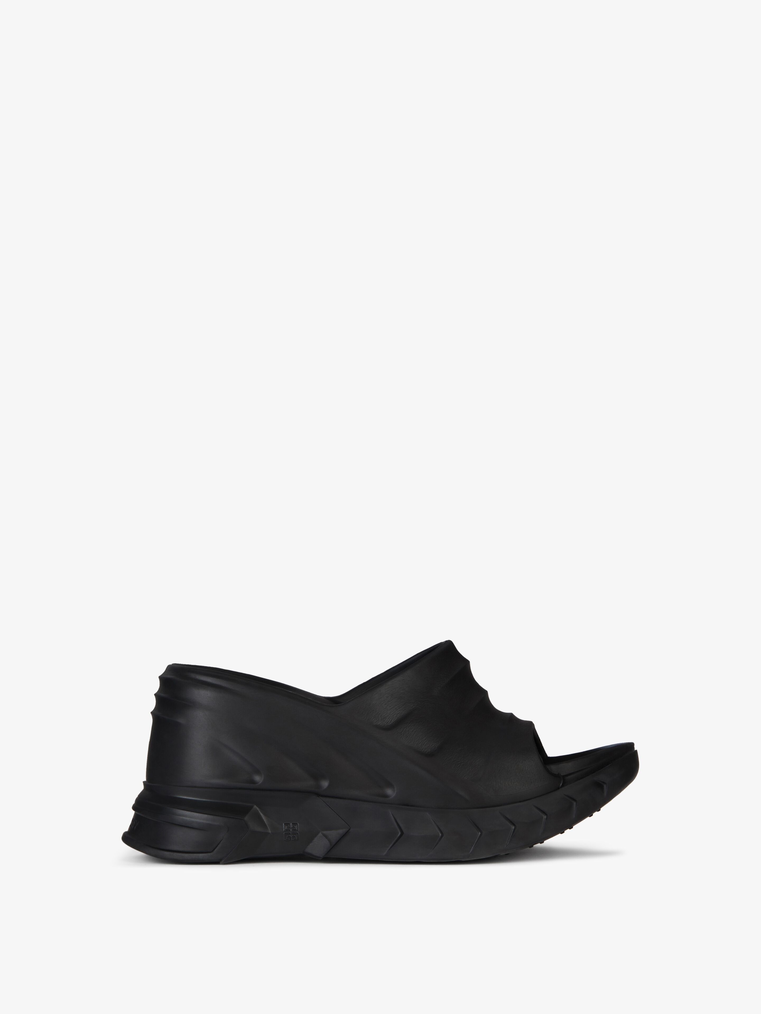 Givenchy oc11z0825 Marshmallow Wedge Sandals In Rubber in Black Size US 9 / IT 39 - 1 Thumbnail