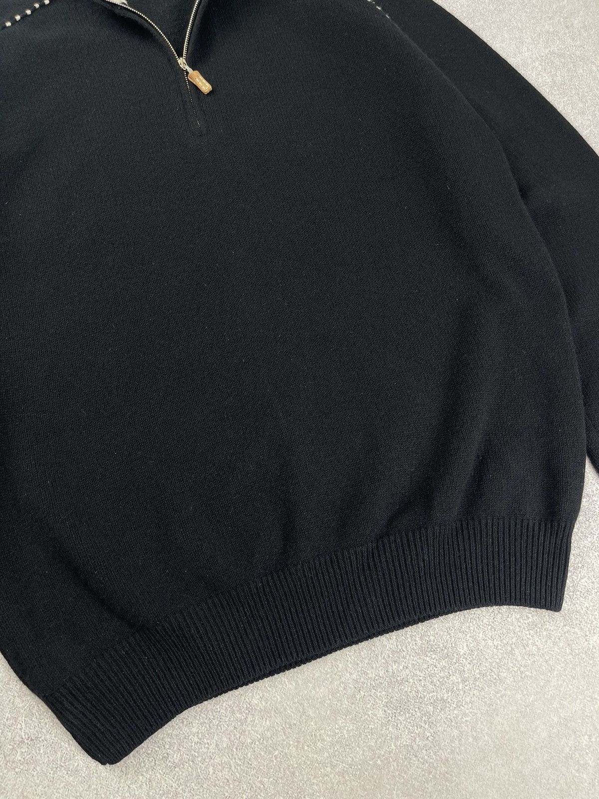 Gran Sasso × Vintage Vintage Gran Sasso Wool / Cashmere 1/3 Zip Knit Sweater Size US M / EU 48-50 / 2 - 4 Thumbnail