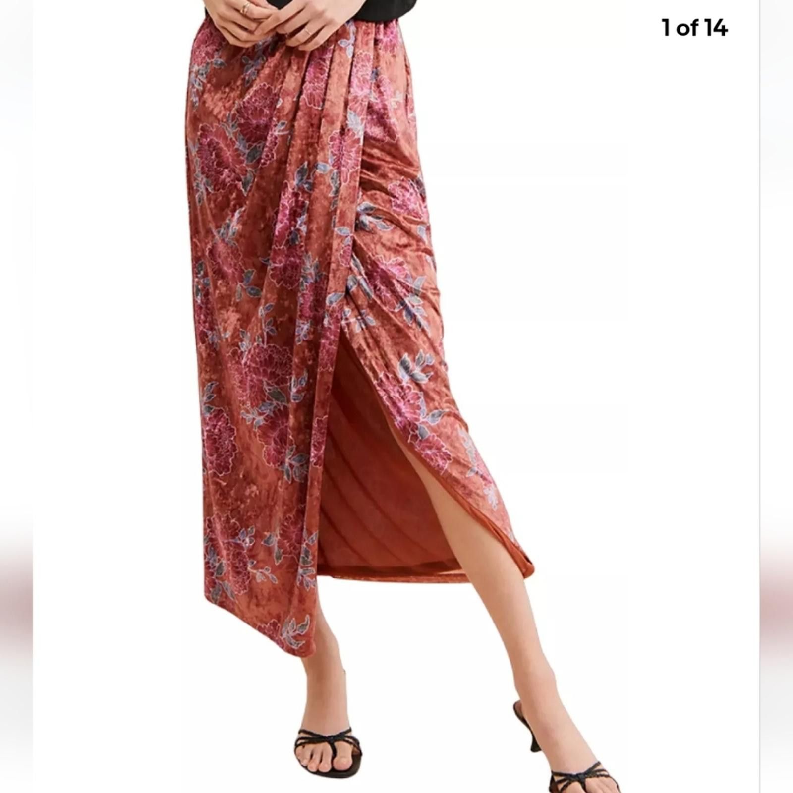 Free People Free People Poets Velvet Sarong Midi Skit Size 26" / US 2 / IT 38 - 1 Thumbnail
