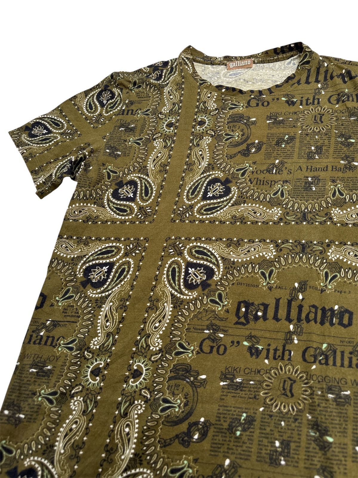 John Galliano Gazette Bandana Printed T-Shirt Size US S / EU 44-46 / 1 - 2 Thumbnail
