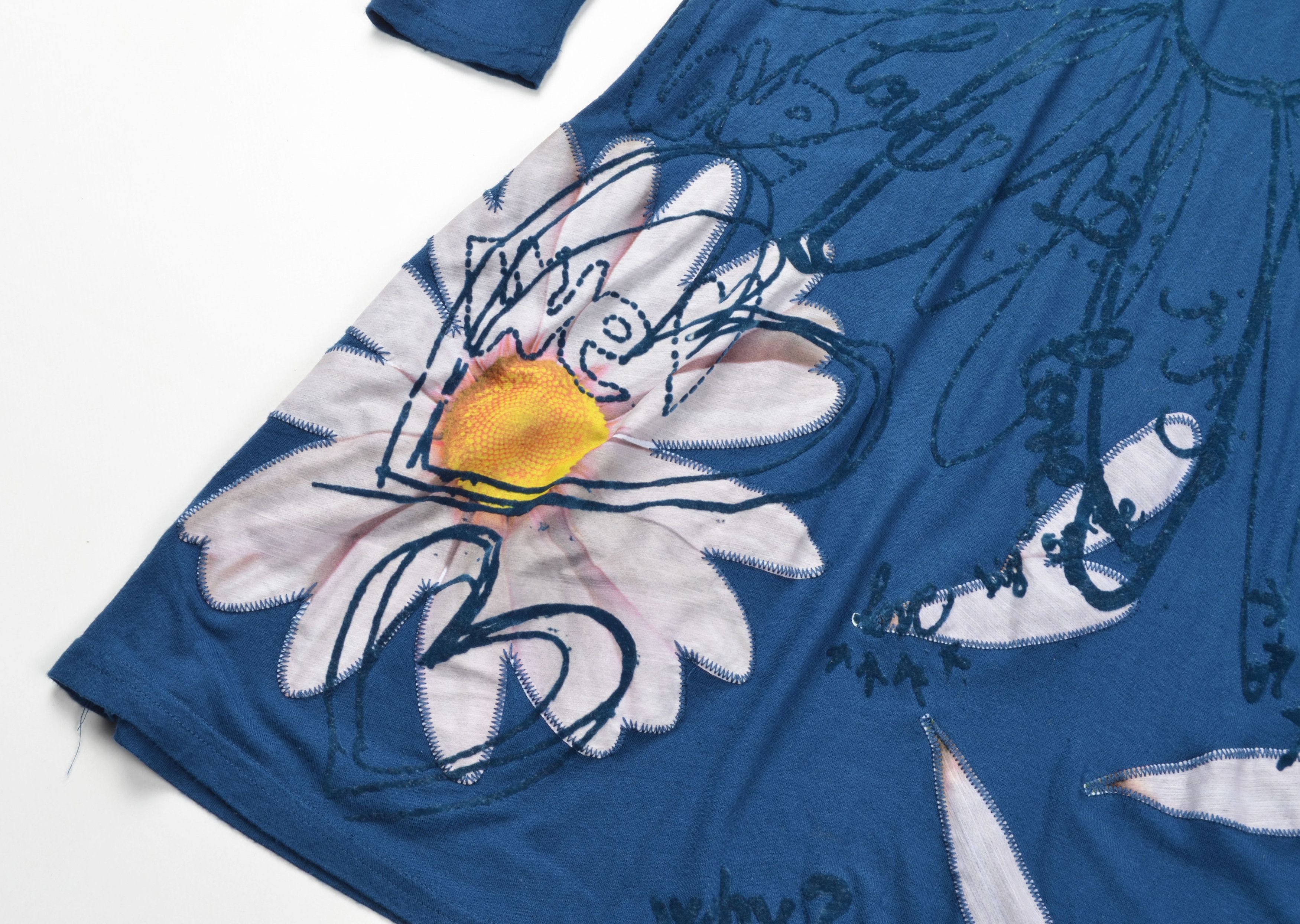 Desigual × Vintage Vintage Desigual Y2K Boho Long Sleeve Floral Dress Size M / US 6-8 / IT 42-44 - 7 Thumbnail