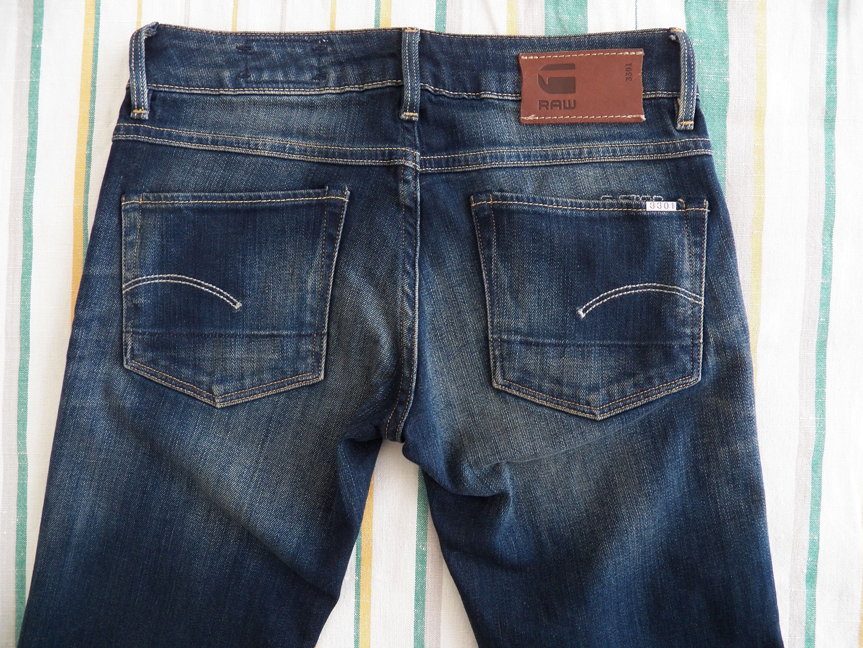 G-Star G-Star RAW 3301 Straight Wmn Jeans W24 L30 Blue Medium Aged Size 24" / US 00 / IT 34 - 5 Thumbnail