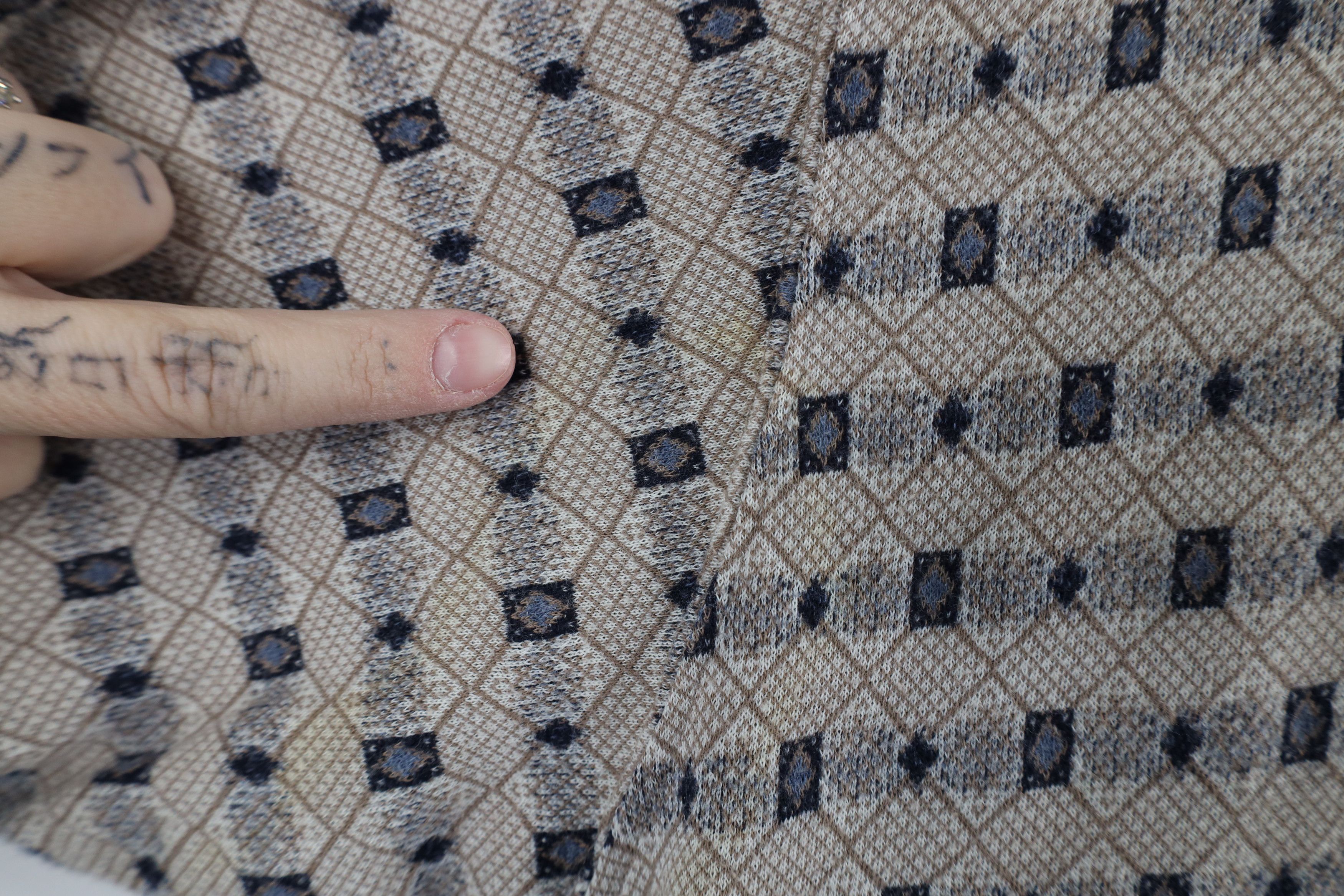 Vintage Vintage 90s Streetwear Diamond Knit Collared Polo Shirt Size US XL / EU 56 / 4 - 4 Thumbnail