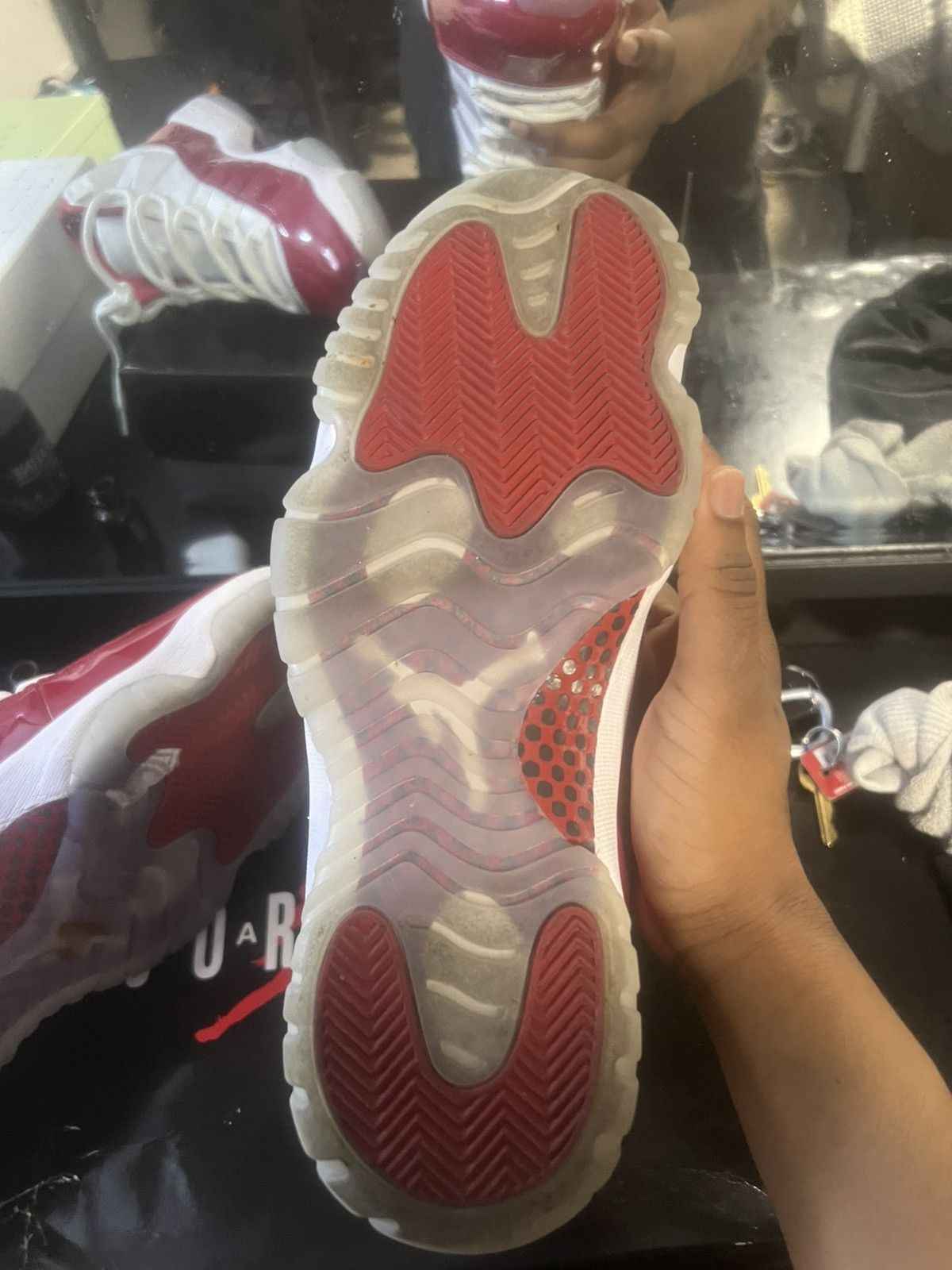 Jordan Brand Air jordan retro 11 white varsity red- black Size US 10 / EU 43 - 5 Thumbnail