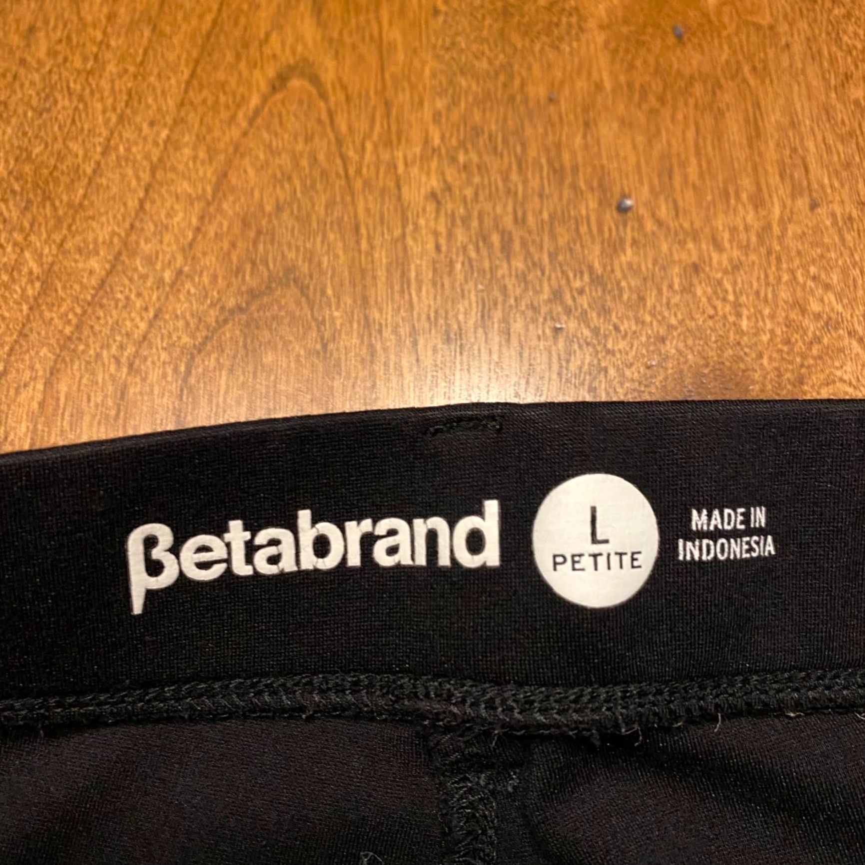 Vintage Betabrand Pants Womens L Petite Black Ribbed Straight Leg Yoga Dress Workwear Size 36" / US 14 / IT 50 - 3 Thumbnail