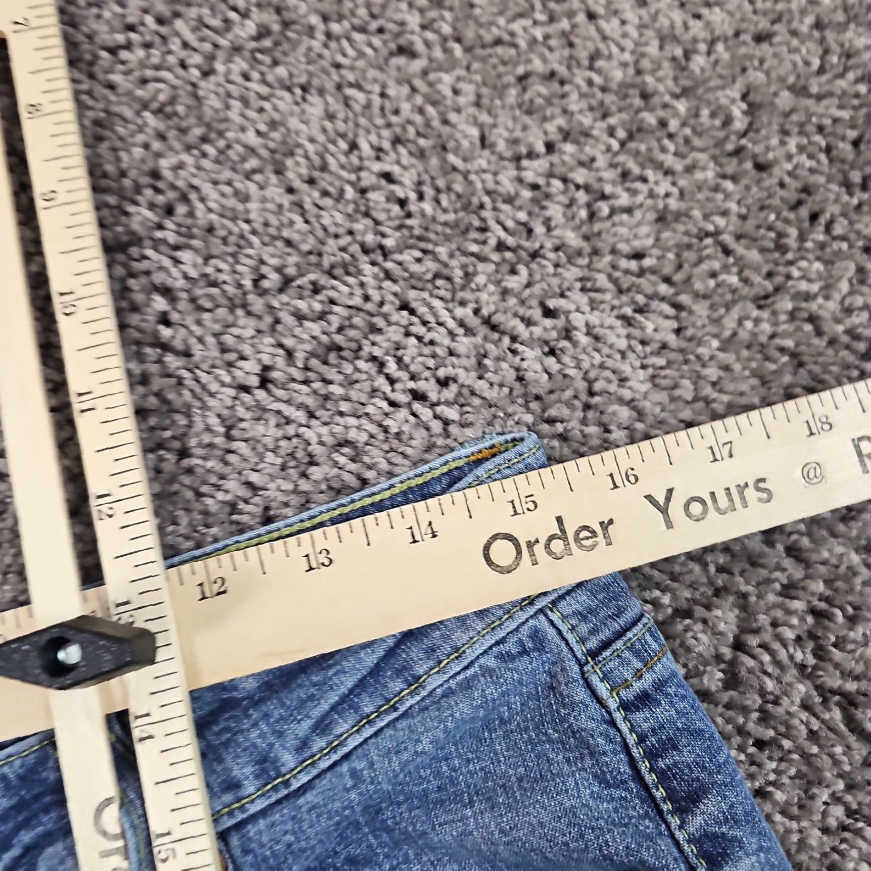 Levi's Levi's Jeans Womens 11 Bootcut Distressed Stretch Medium Wash 30x31 Blue Denim Cotton Spandex Regular Vintage: No - Mens/Womens? Size 30" / US 8 / IT 44 - 5 Thumbnail