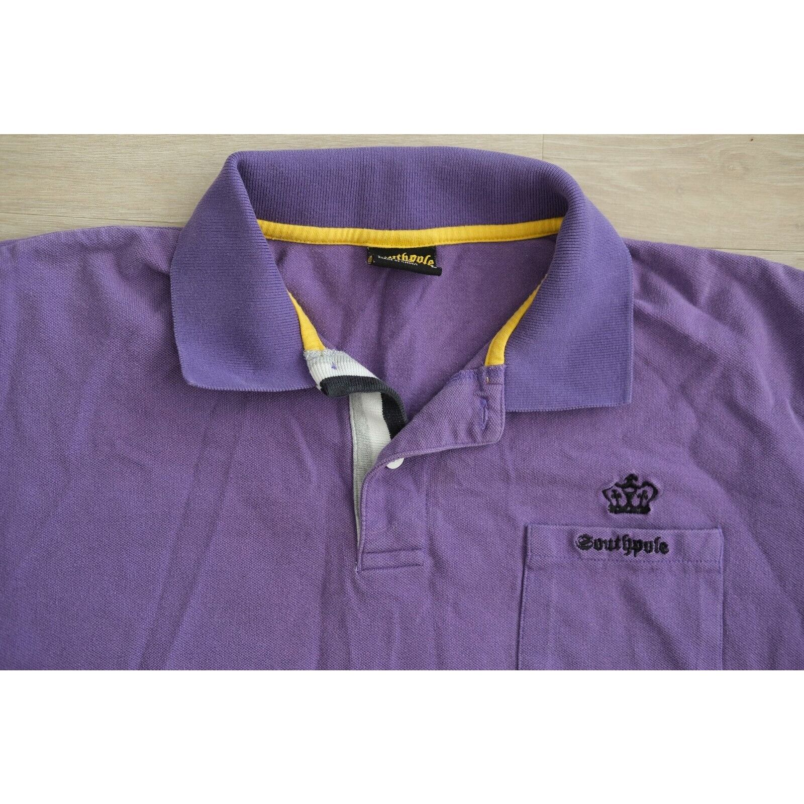 Southpole Vintage Southpole Crown Graphic Polo Collar Large Purple Size US L / EU 52-54 / 3 - 2 Thumbnail