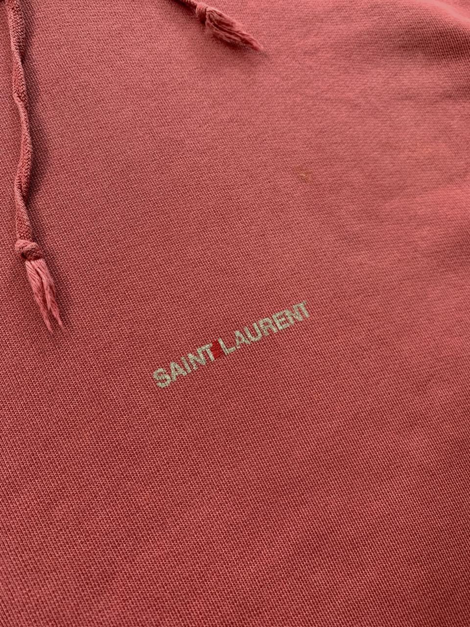Saint Laurent Paris FREE TAX! Distressed Logo Hoodie by Hedi Slimane Size US S / EU 44-46 / 1 - 11 Thumbnail