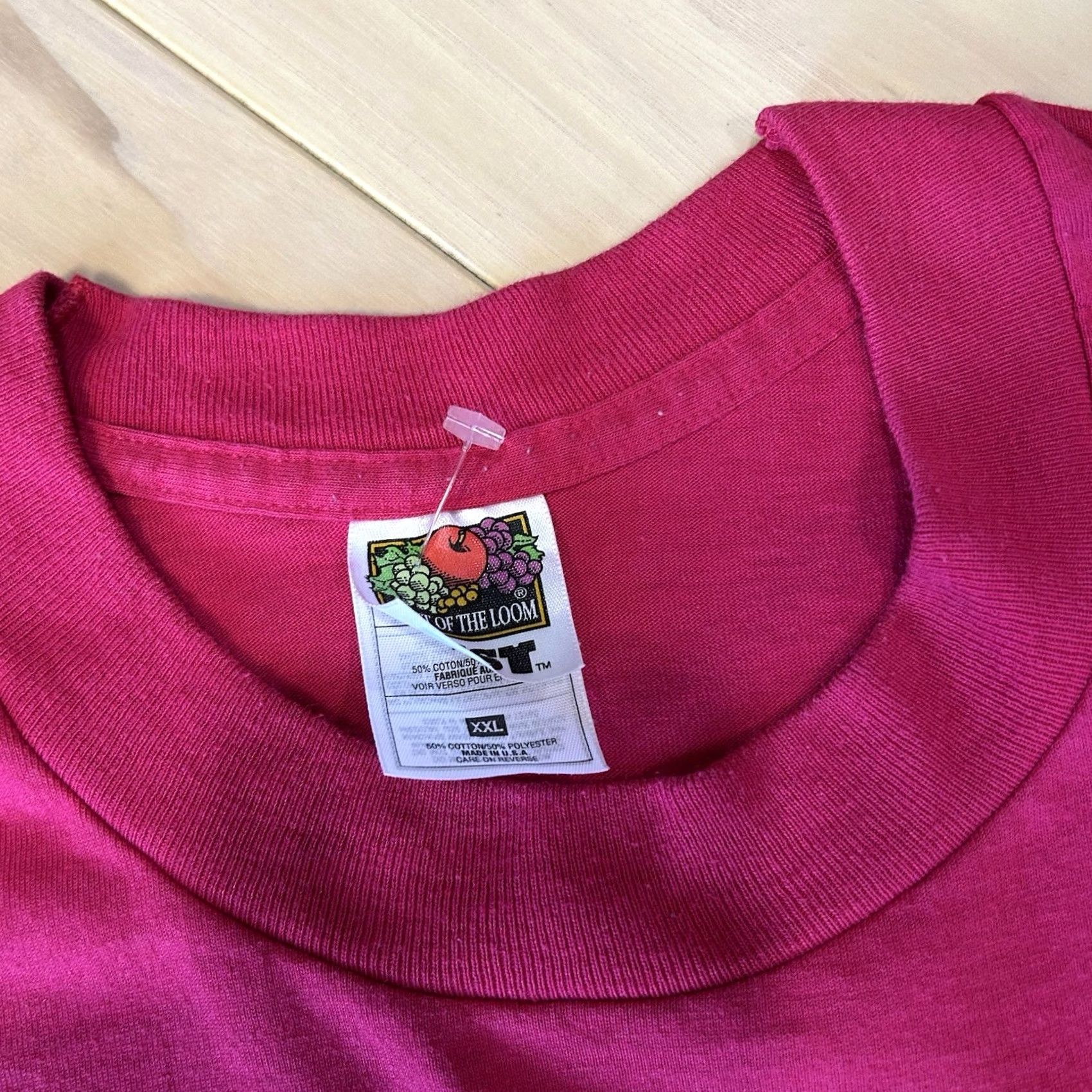 Fruit Of The Loom Vintage Statue of David Tee Short Sleeve Size 2XL - Fruit of the Loom - Dark Pink Size US 39 - 6 Thumbnail