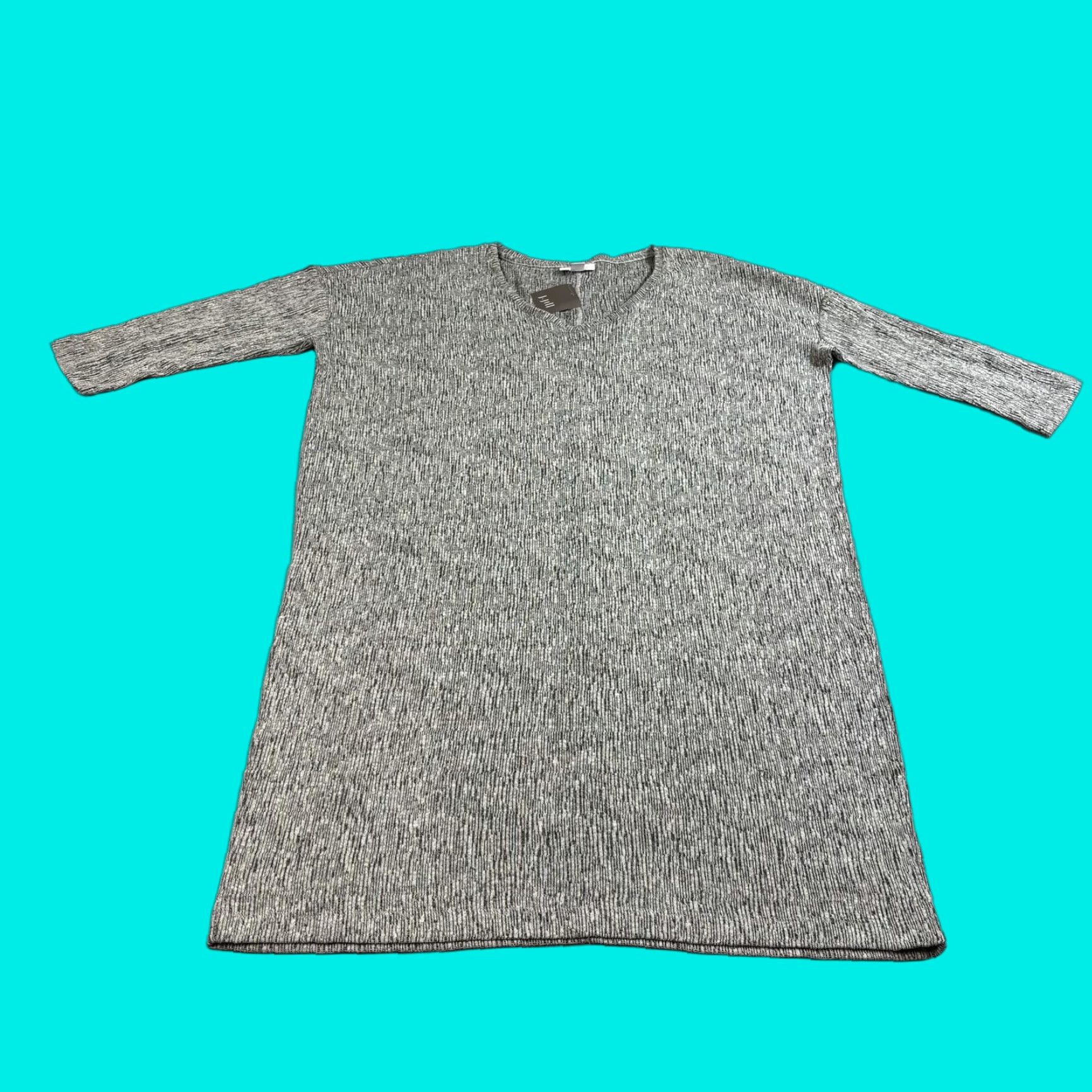 J. Jill VINTAGE J. Jill Pure Jill Sweater Shirt Women Medium Petite Gray V-Neck Tunic Dress Capsule Size M / US 6-8 / IT 42-44 - 1 Thumbnail