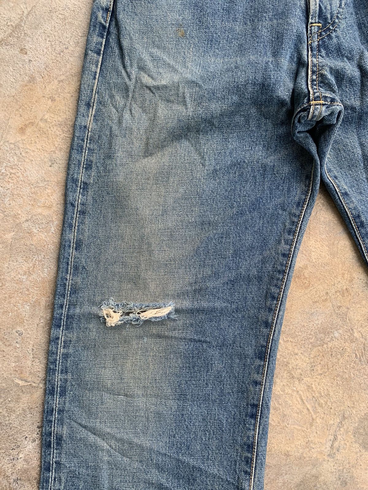 Edwin × Vintage Edwin 505X Selvedge distressed denim Size US 29 - 12 Thumbnail