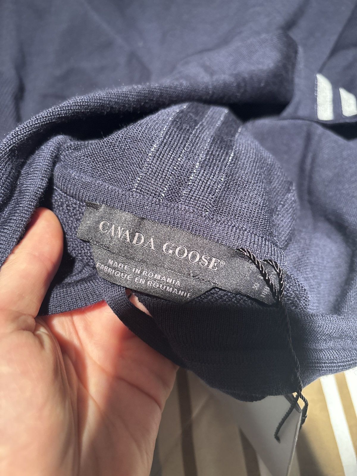 Canada Goose Canada Goose Navy Amherst Knit Hoodie Size US XL / EU 56 / 4 - 6 Thumbnail