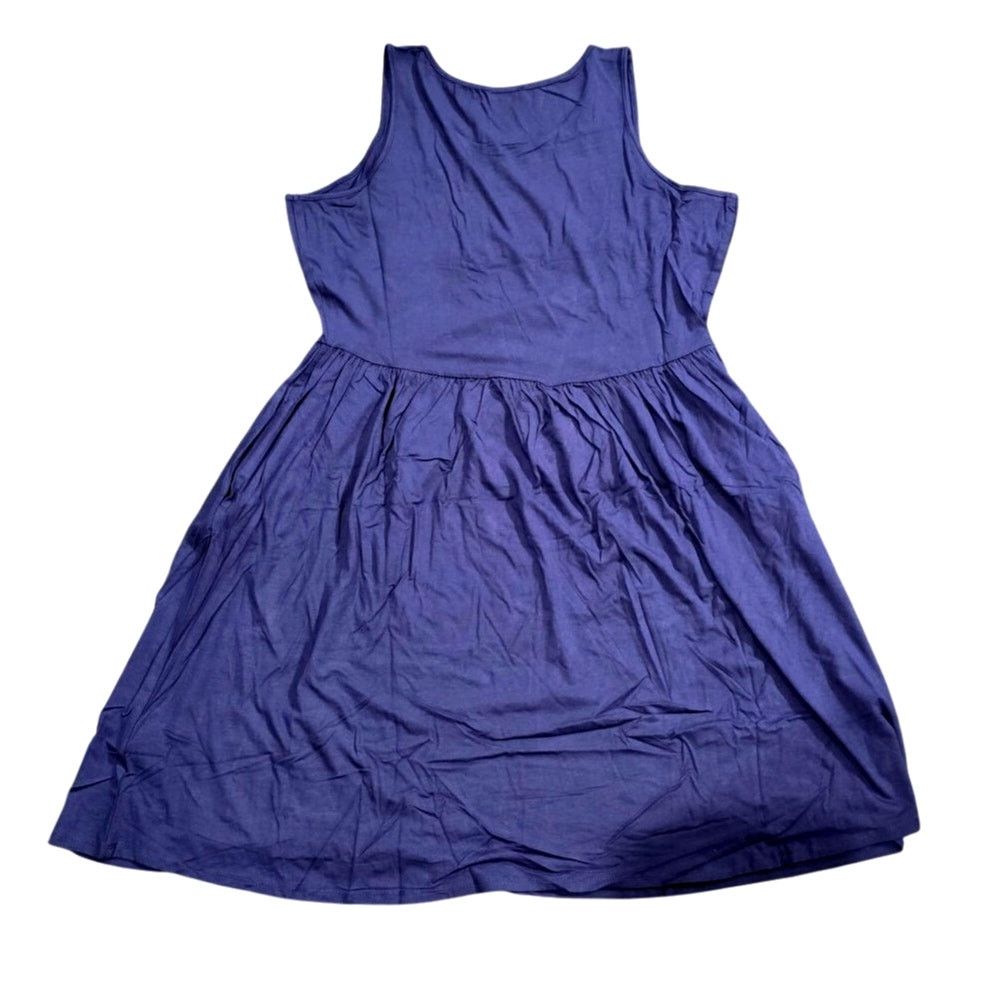 Venus Venus Navy A Line Casual Short Sleeve Dress - 1X - NEW Size XL / US 12-14 / IT 48-50 - 2 Thumbnail