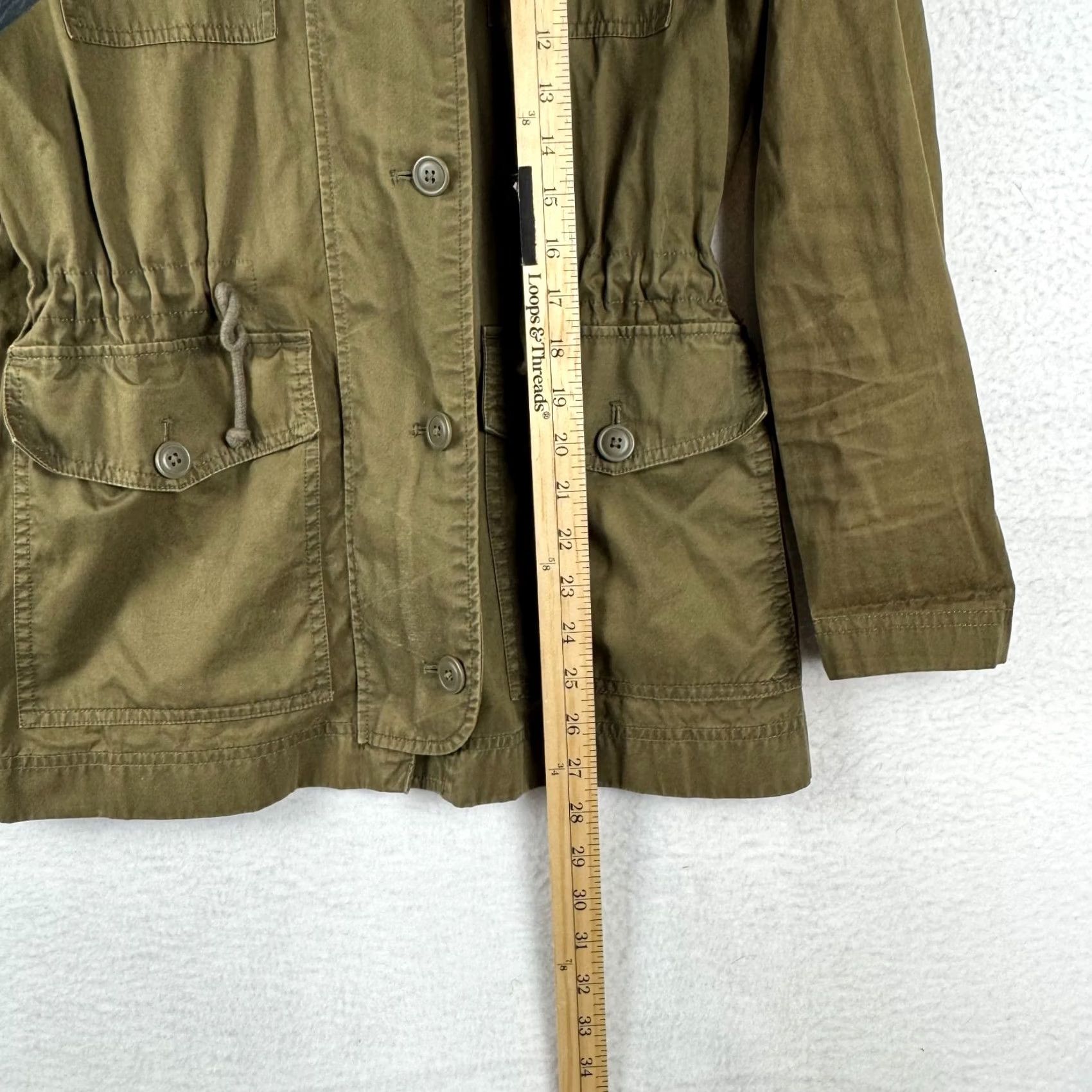 J.Crew J.CREW Jacket Women XS Military Hooded Green Canvas Fatigue Military Jacket Size XS / US 0-2 / IT 36-38 - 6 Thumbnail