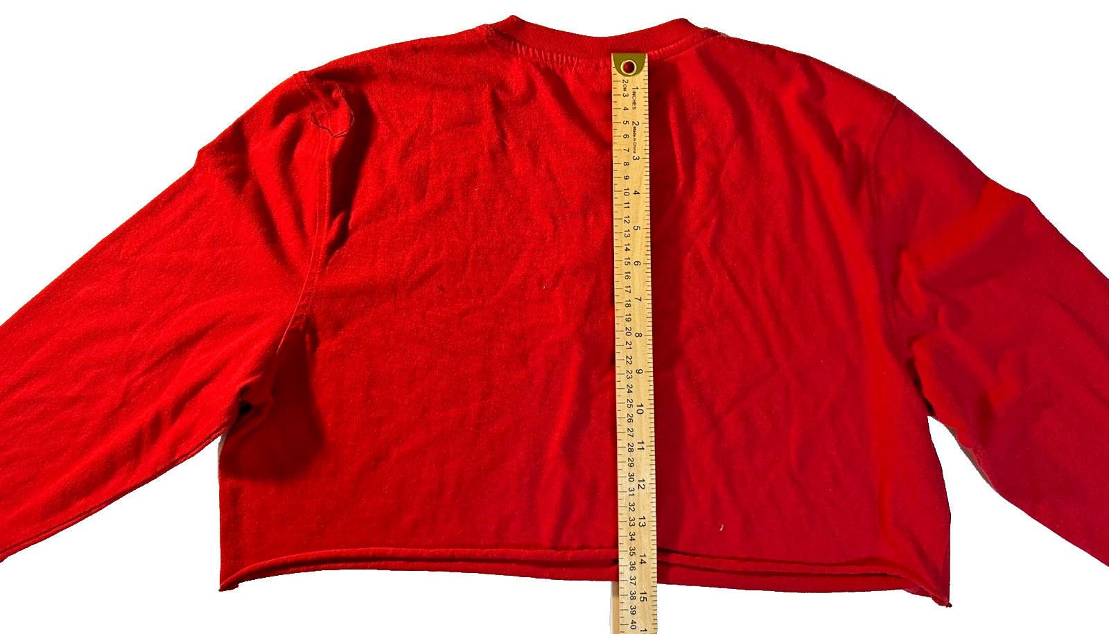 Macys Crimson Crop Henley Women’s Soft Cotton Long Sleeve Tee Size M / US 6-8 / IT 42-44 - 3 Thumbnail