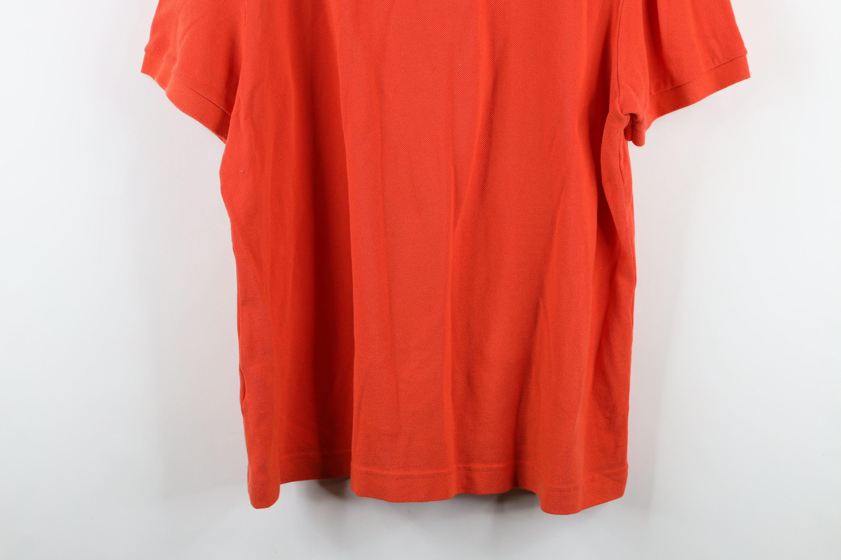 Lacoste × Vintage Lacoste Logo Pique Cotton Knit Collared Polo Shirt Orange Size US XL / EU 56 / 4 - 13 Thumbnail