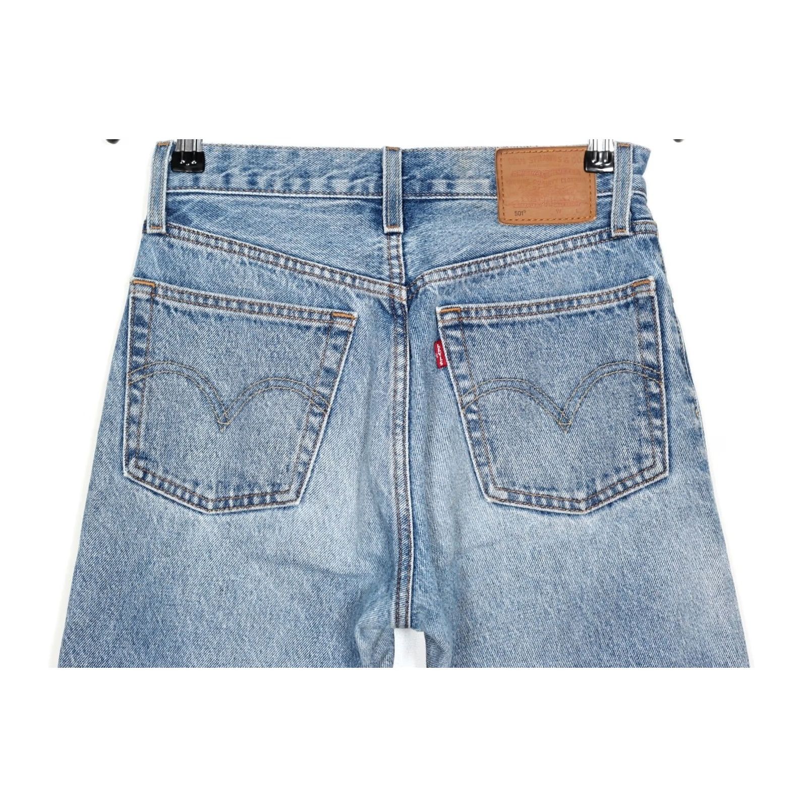 Levi's VINTAGE LEVI’S 501 PREMIUM Big E Original Cropped Jeans Women W24 L26 DZ6439 Size 42" / US 20 - 3 Thumbnail