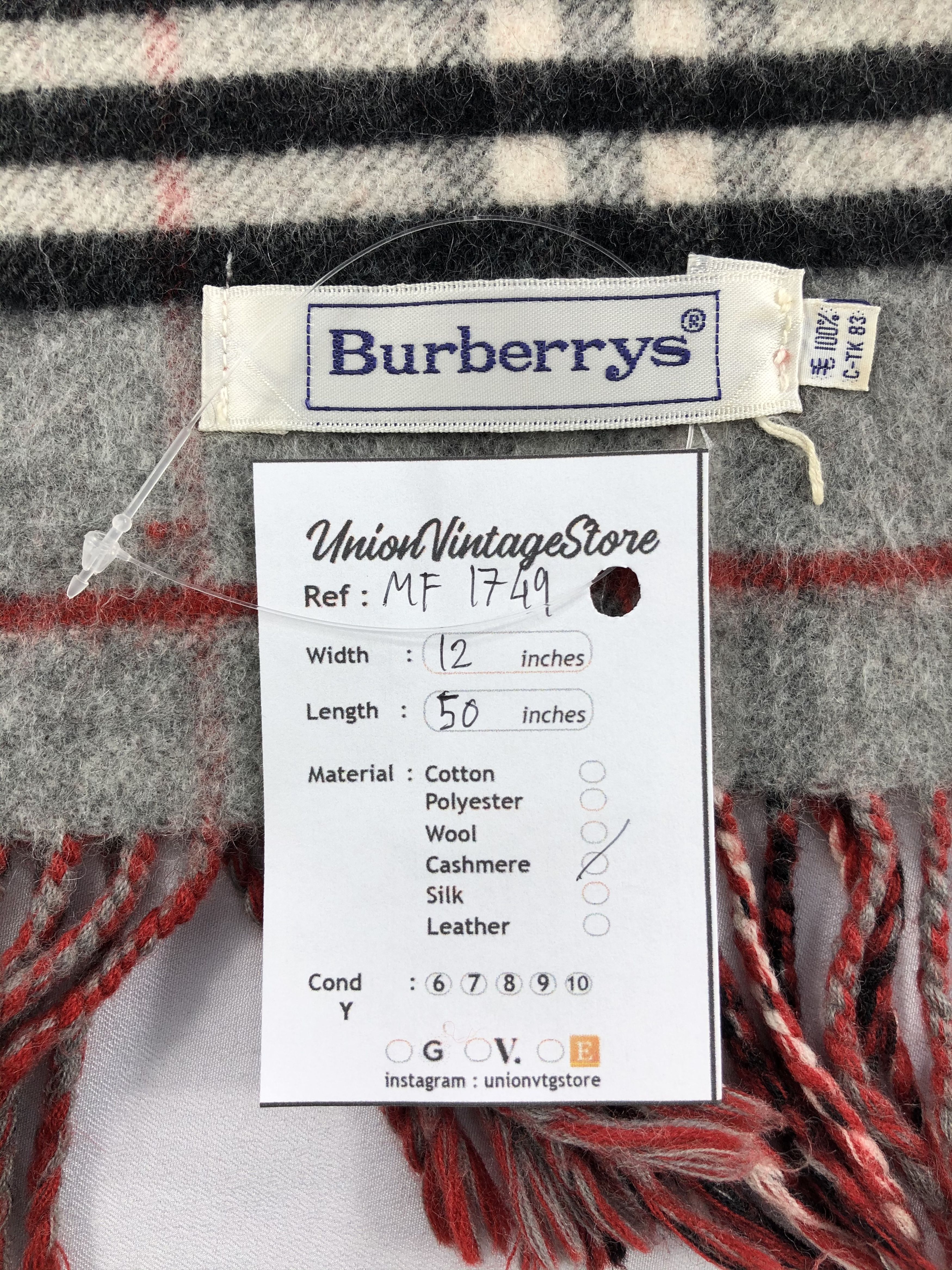Burberry Vintage Burberry Scarf/Muffler/Neckwear MF1749 Size ONE SIZE - 6 Thumbnail