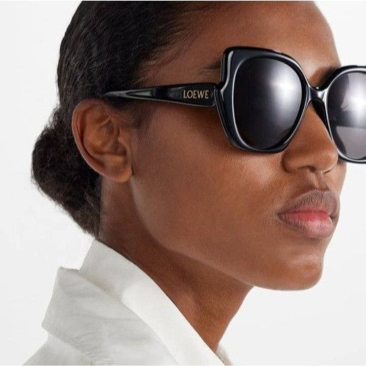 Loewe Loewe LW40133I 25A Sunglasses Ivory Butterfly Frame, Smoke Size ONE SIZE - 3 Thumbnail