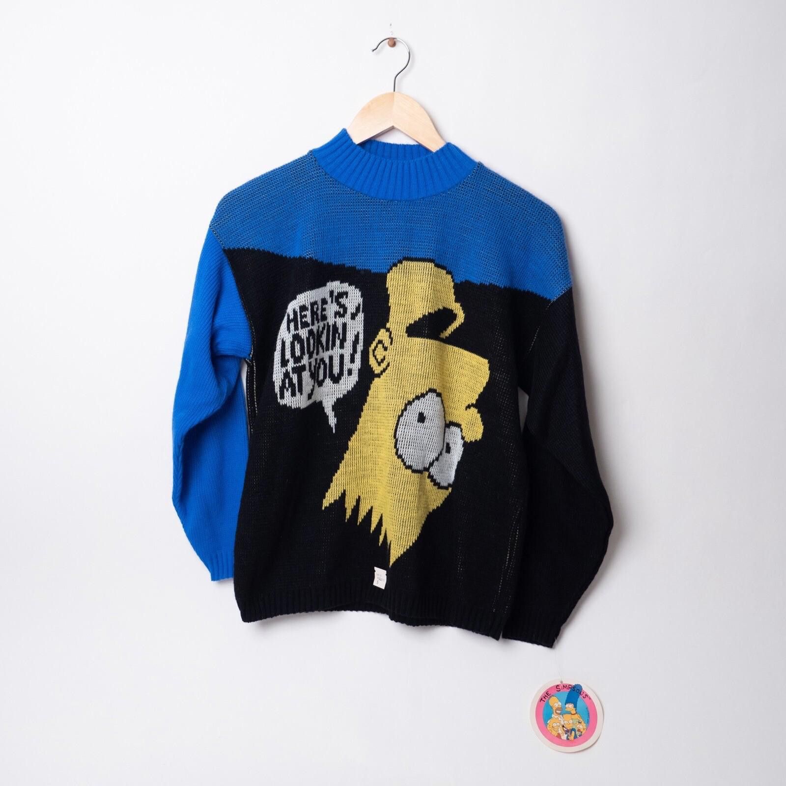 Other Vintage Simpsons Sweater 1990s Hot Cashews Men’s Small Blue Size US S / EU 44-46 / 1 - 2 Thumbnail
