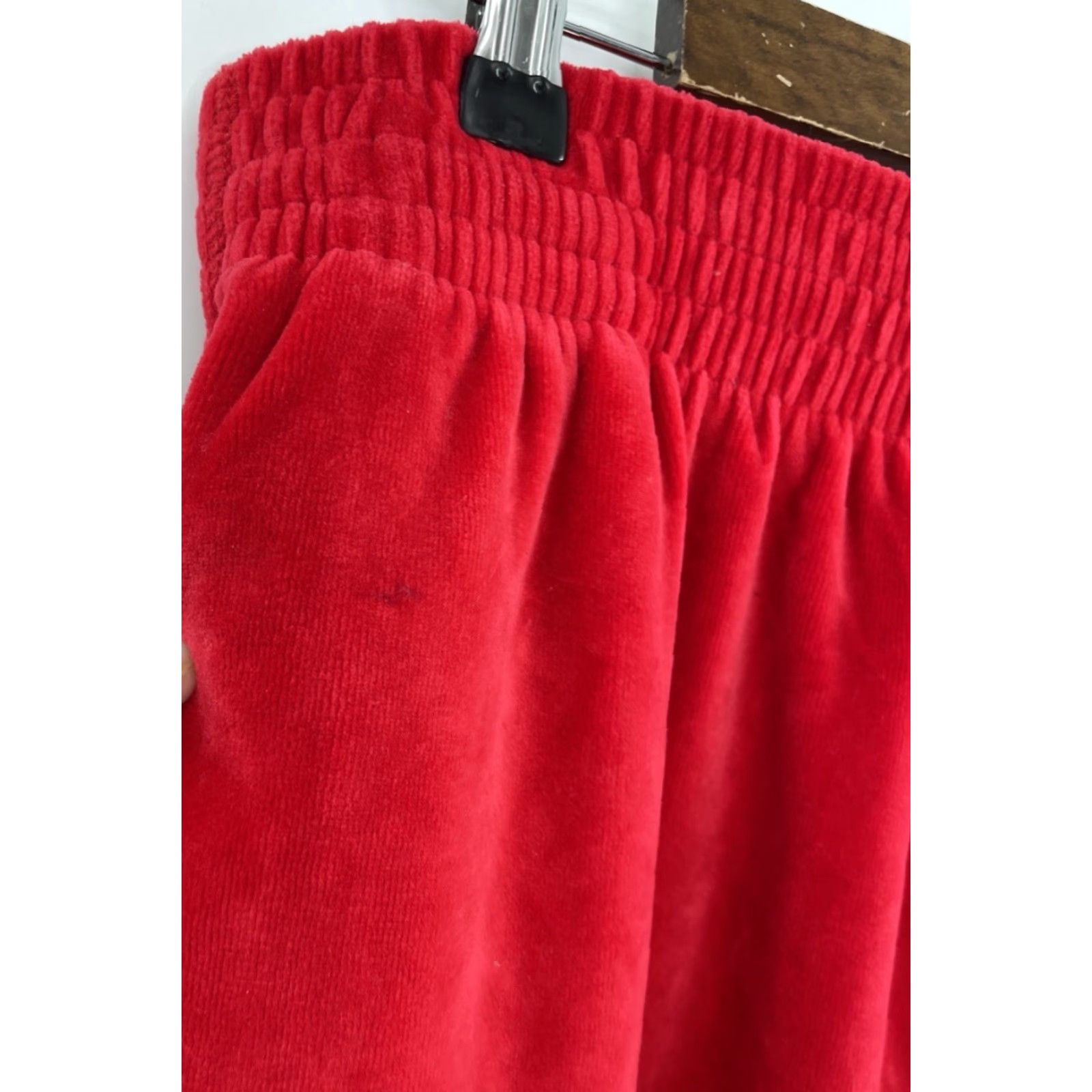 Nordstrom Vtg Nordstrom Active Sports Red Velour W/Pocket Straight Leg Pants XL Size 40" / US 18 - 5 Thumbnail